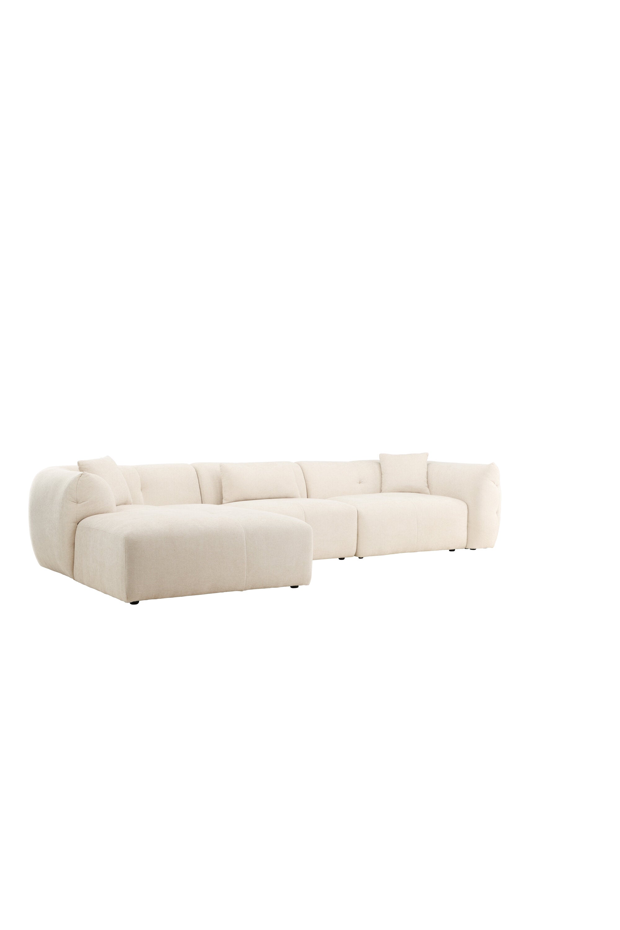 Das Positano Ecksofa von Vind bietet elegantes Design und Komfort, ideal für moderne und gemütliche Wohnräume.