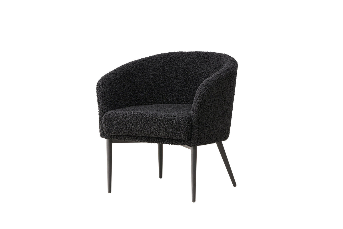Fluffy Sessel in Schwarz präsentiert im Onlineshop von KAQTU Design AG. Sessel mit Armlehnen ist von Venture Home