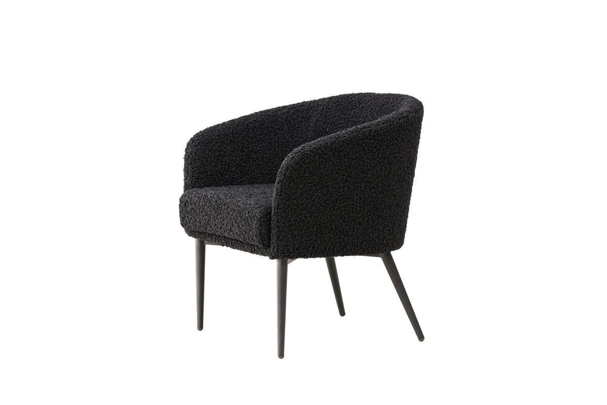 Fluffy Sessel in Schwarz präsentiert im Onlineshop von KAQTU Design AG. Sessel mit Armlehnen ist von Venture Home