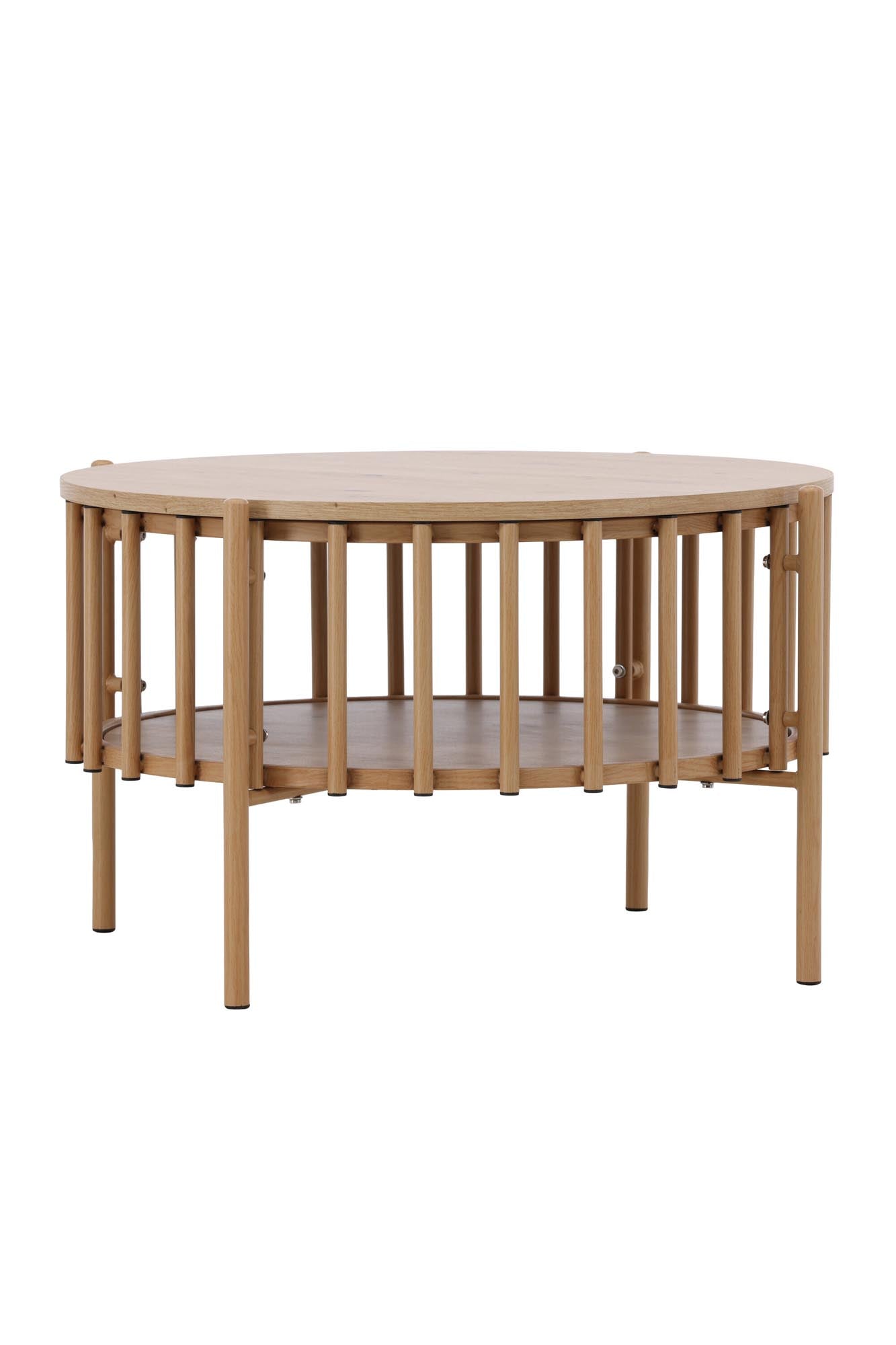 Erleben Sie den Rubbo Sofatisch von Venture Home – ein stilvoller Couchtisch mit runder Form, vertikalen Lamellen und harmonischer Eleganz für jedes Zuhause.