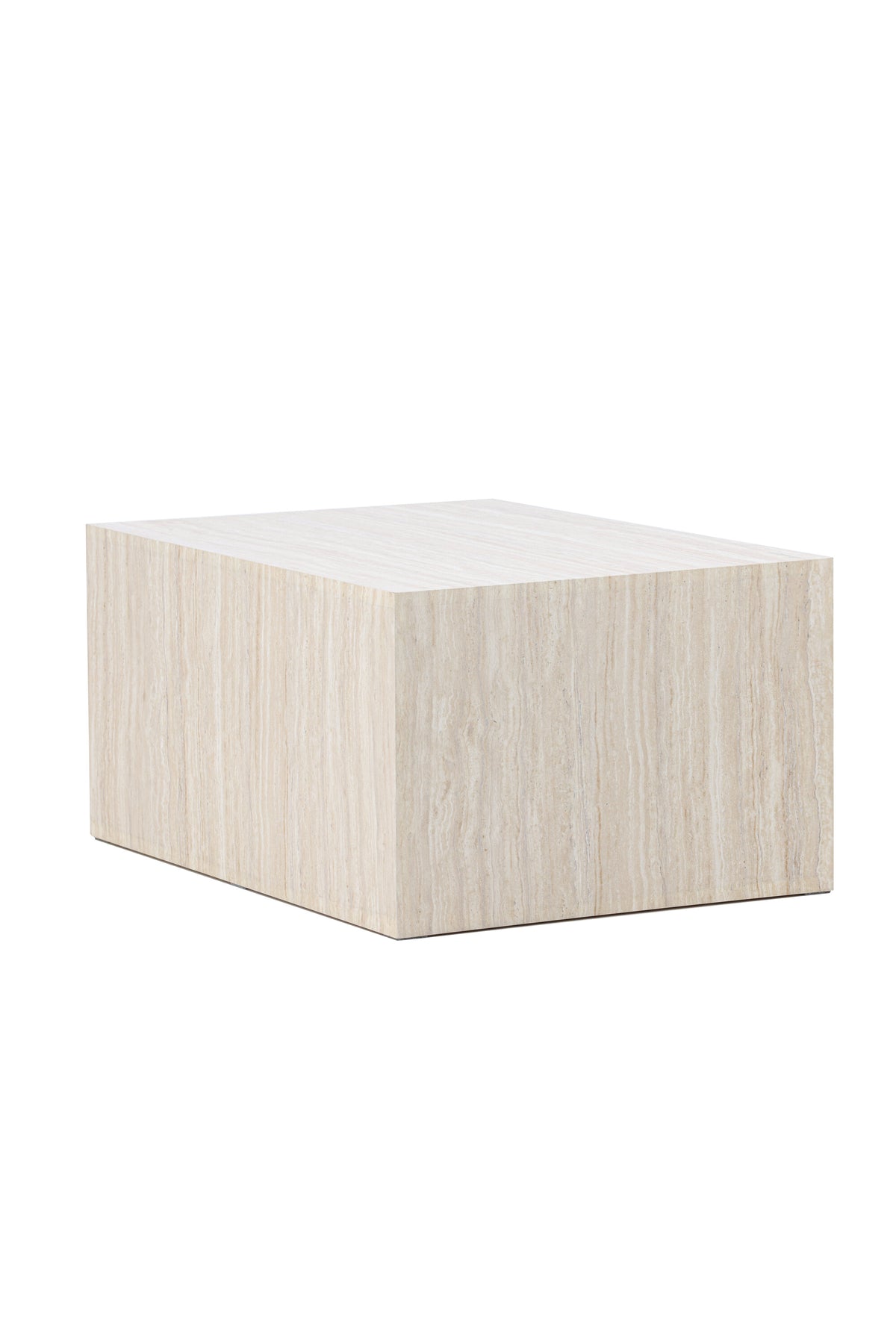 York Sofatisch von Venture Home, beiger Beistelltisch aus MDF mit quadratischer Tischplatte und schlichten Beinen im Steinlook