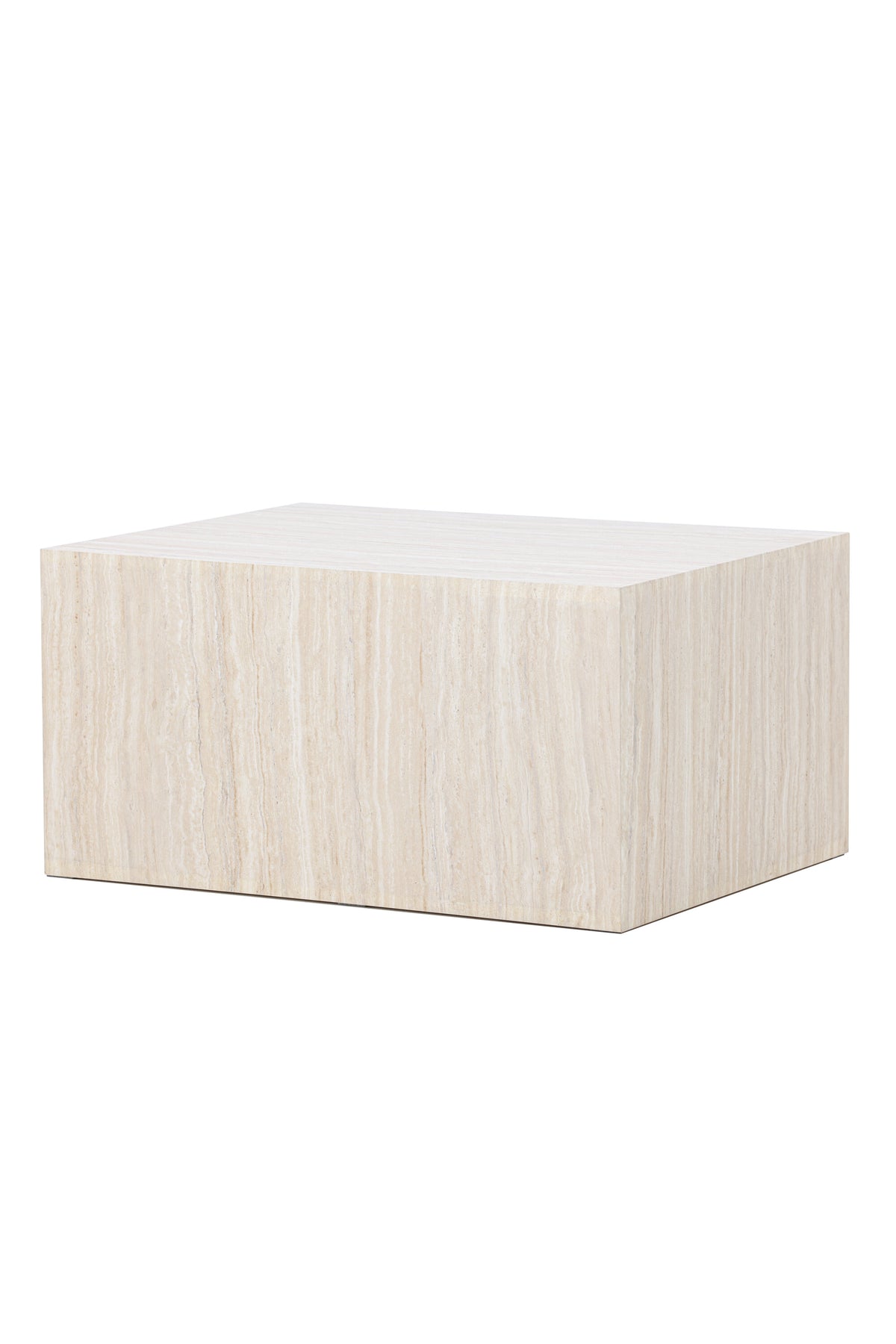 York Sofatisch von Venture Home, beiger Beistelltisch aus MDF mit quadratischer Tischplatte und schlichten Beinen im Steinlook