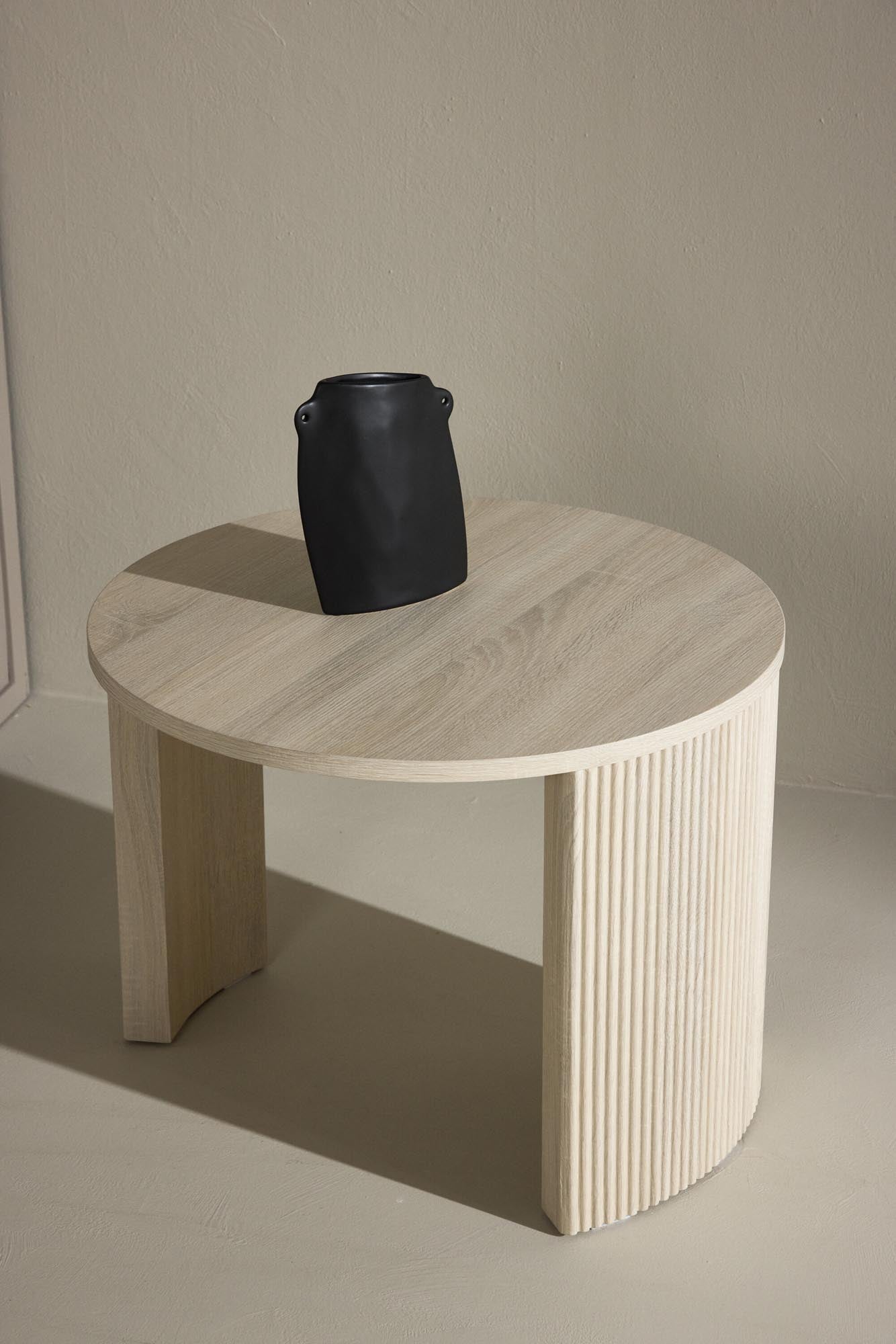 Moderner Sofatisch mit 60 cm Durchmesser, stilvolles Design von Venture Home, ideal für Wohnzimmer oder Lounge-Bereiche.