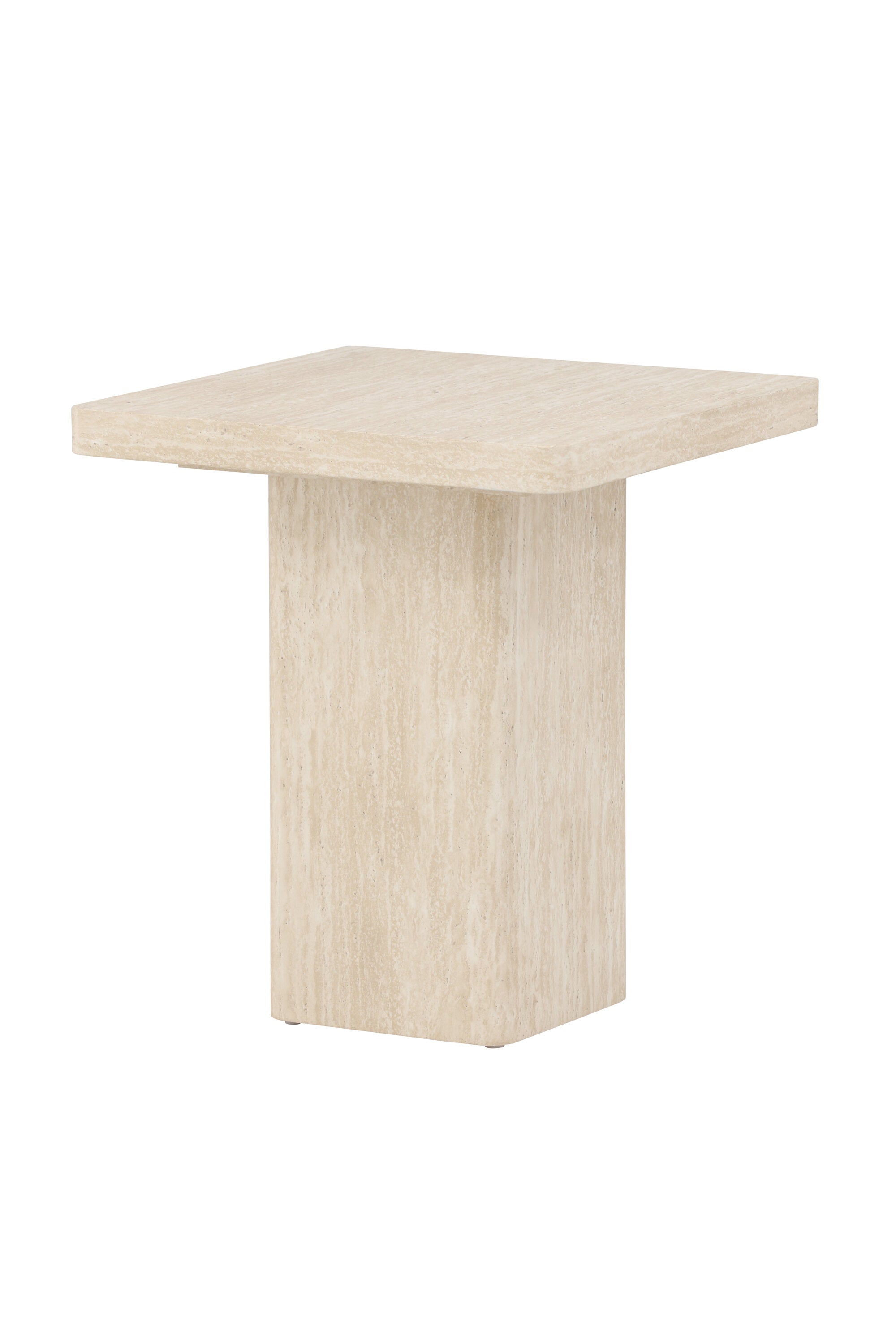 Der Qvart Sofa Table 50x50 von Venture Home vereint modernes Design mit praktischer Funktion, ideal für elegante und zeitgemässe Wohnräume.