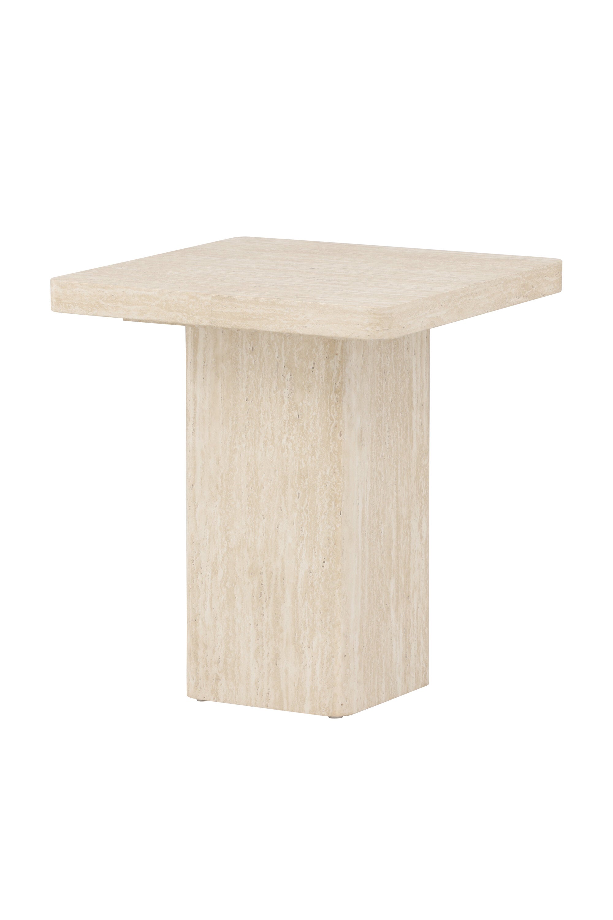 Der Qvart Sofa Table 50x50 von Venture Home ist ein stilvoller Beistelltisch, ideal für zeitgemässe und funktionale Wohnräume.