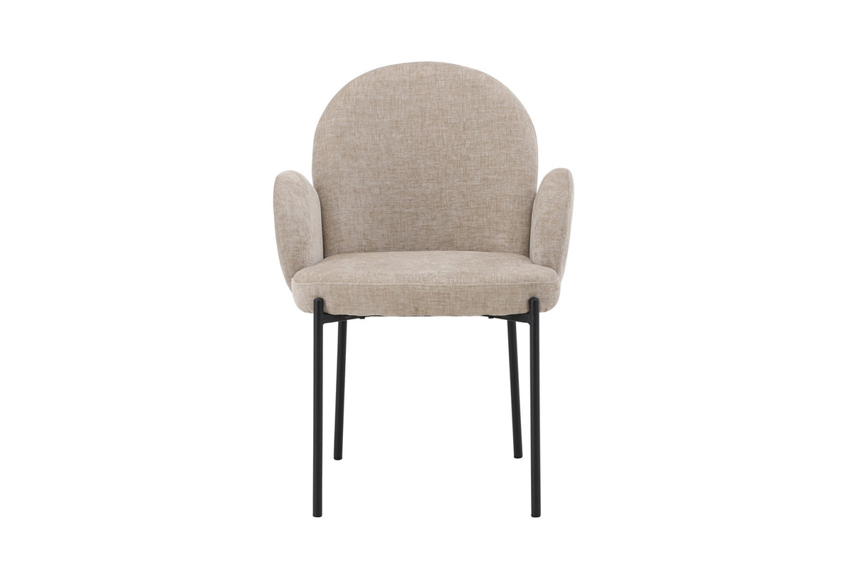 Blom Esszimmerstuhl in Beige präsentiert im Onlineshop von KAQTU Design AG. Stuhl mit Armlehne ist von Venture Home
