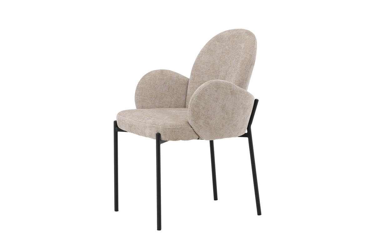 Blom Esszimmerstuhl in Beige präsentiert im Onlineshop von KAQTU Design AG. Stuhl mit Armlehne ist von Venture Home