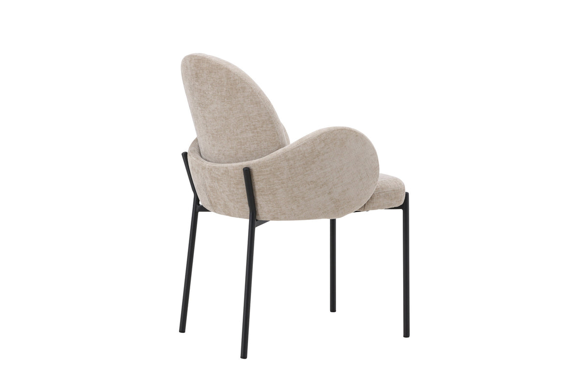 Blom Esszimmerstuhl in Beige präsentiert im Onlineshop von KAQTU Design AG. Stuhl mit Armlehne ist von Venture Home