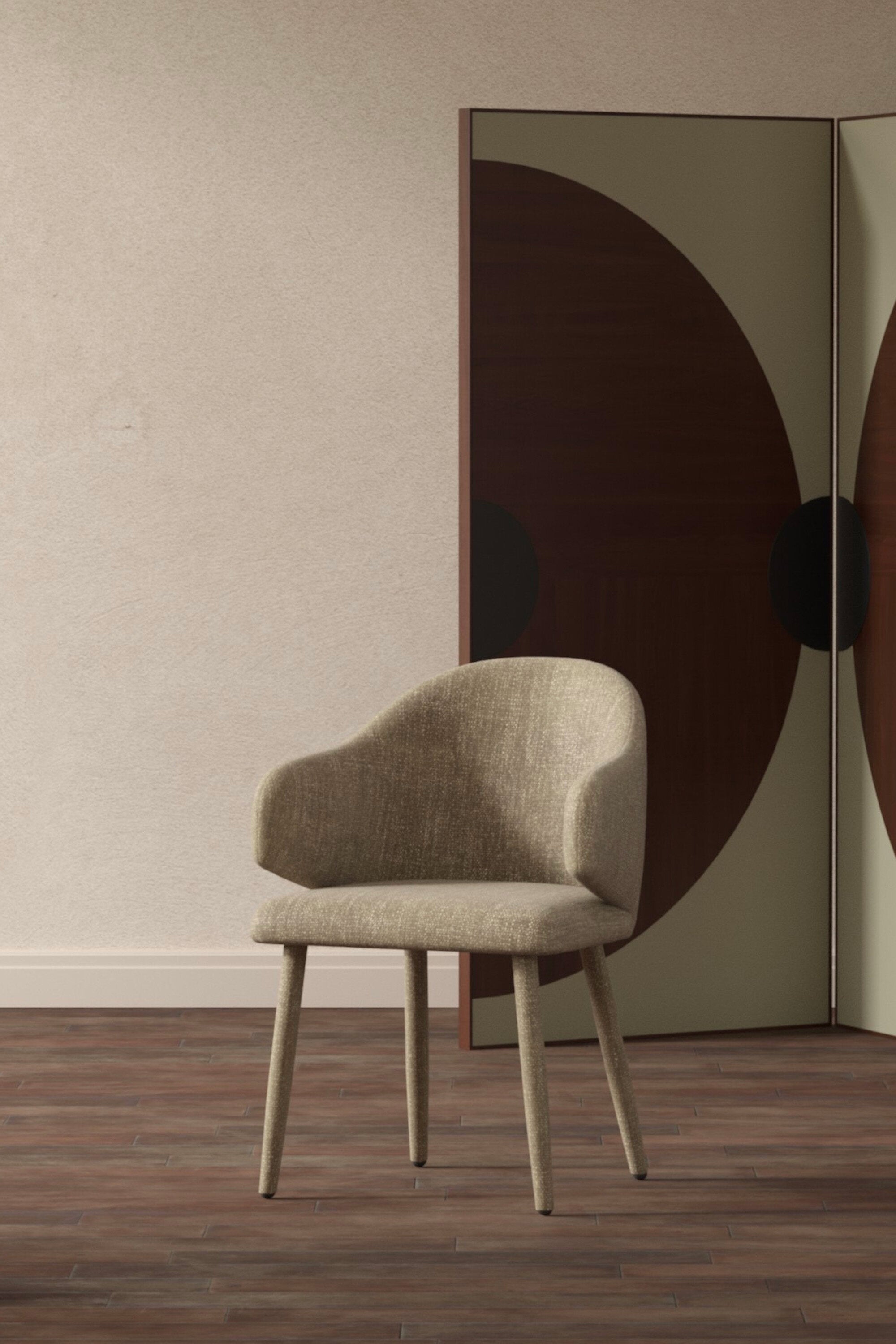 Evelin Esszimmerstuhl in Beige präsentiert im Onlineshop von KAQTU Design AG. Gartenstuhl mit Armlehnen ist von Venture Home