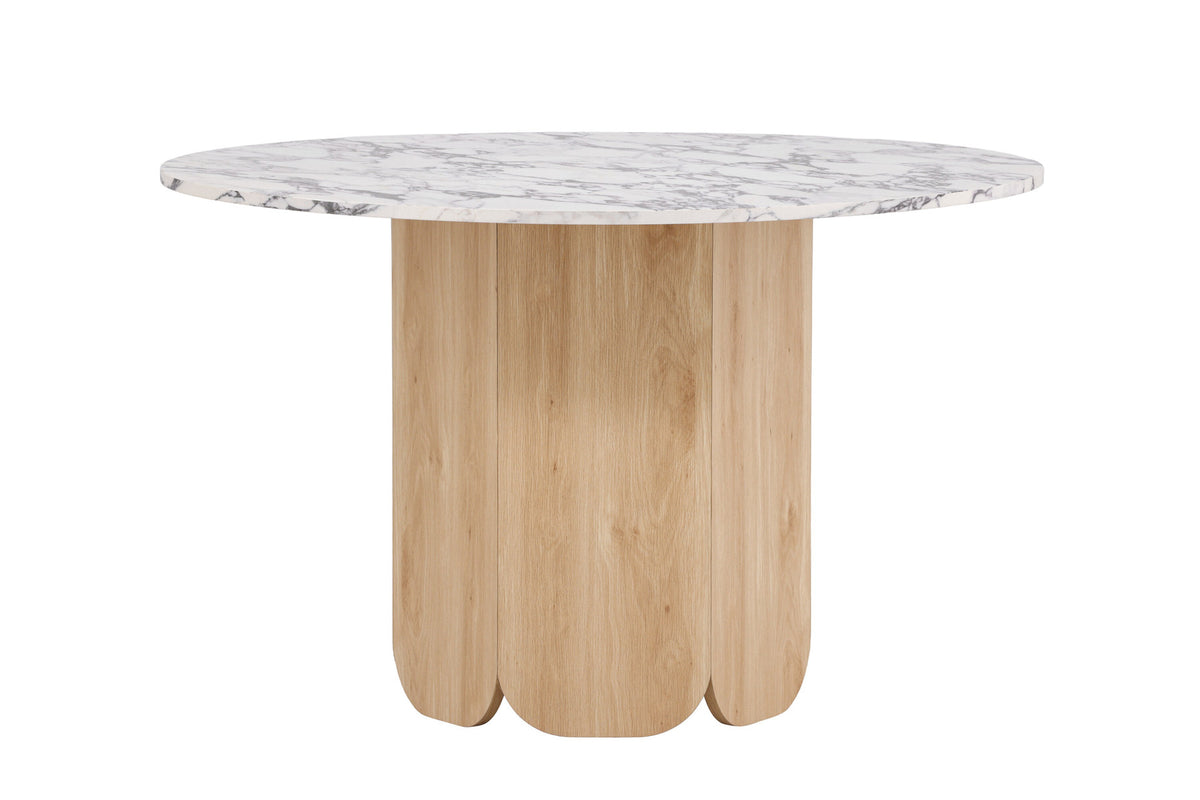 Tekla Esstisch rund in Hellgrau präsentiert im Onlineshop von KAQTU Design AG. Esstisch ist von Venture Home