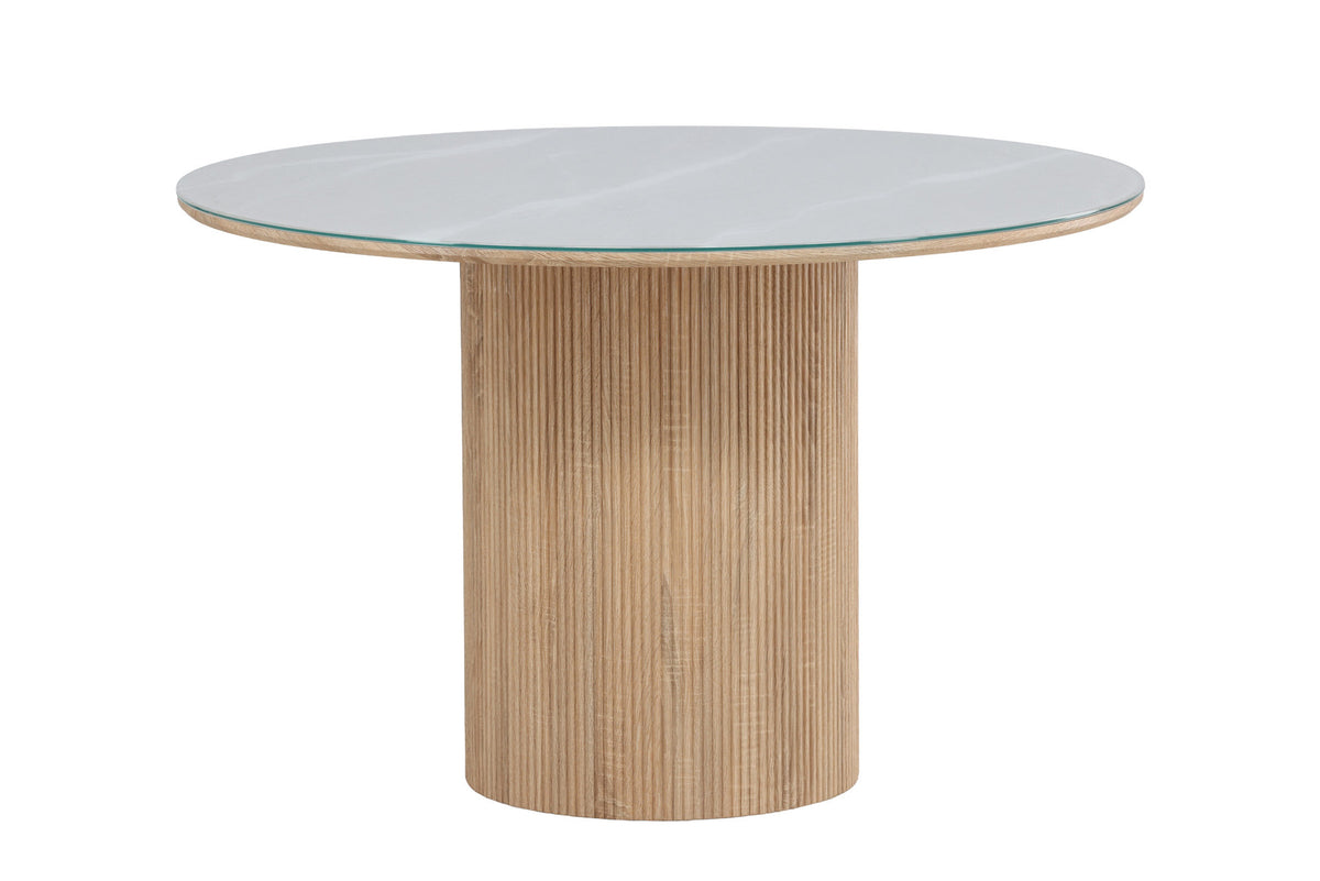 Härön Round Esstisch in Weiss präsentiert im Onlineshop von KAQTU Design AG. Esstisch ist von Vind