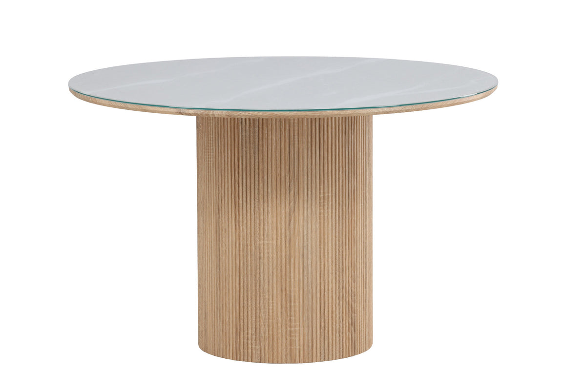 Härön Round Esstisch in Weiss präsentiert im Onlineshop von KAQTU Design AG. Esstisch ist von Vind
