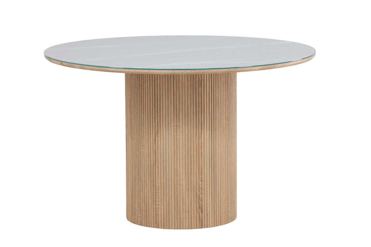 Härön Round Esstisch in Weiss präsentiert im Onlineshop von KAQTU Design AG. Esstisch ist von Vind