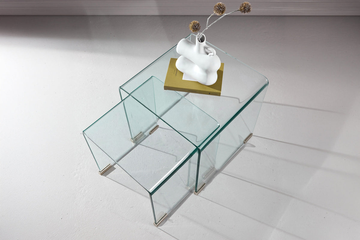 Telemark Beistelltisch in Transparent präsentiert im Onlineshop von KAQTU Design AG. Couchtisch ist von Venture Home