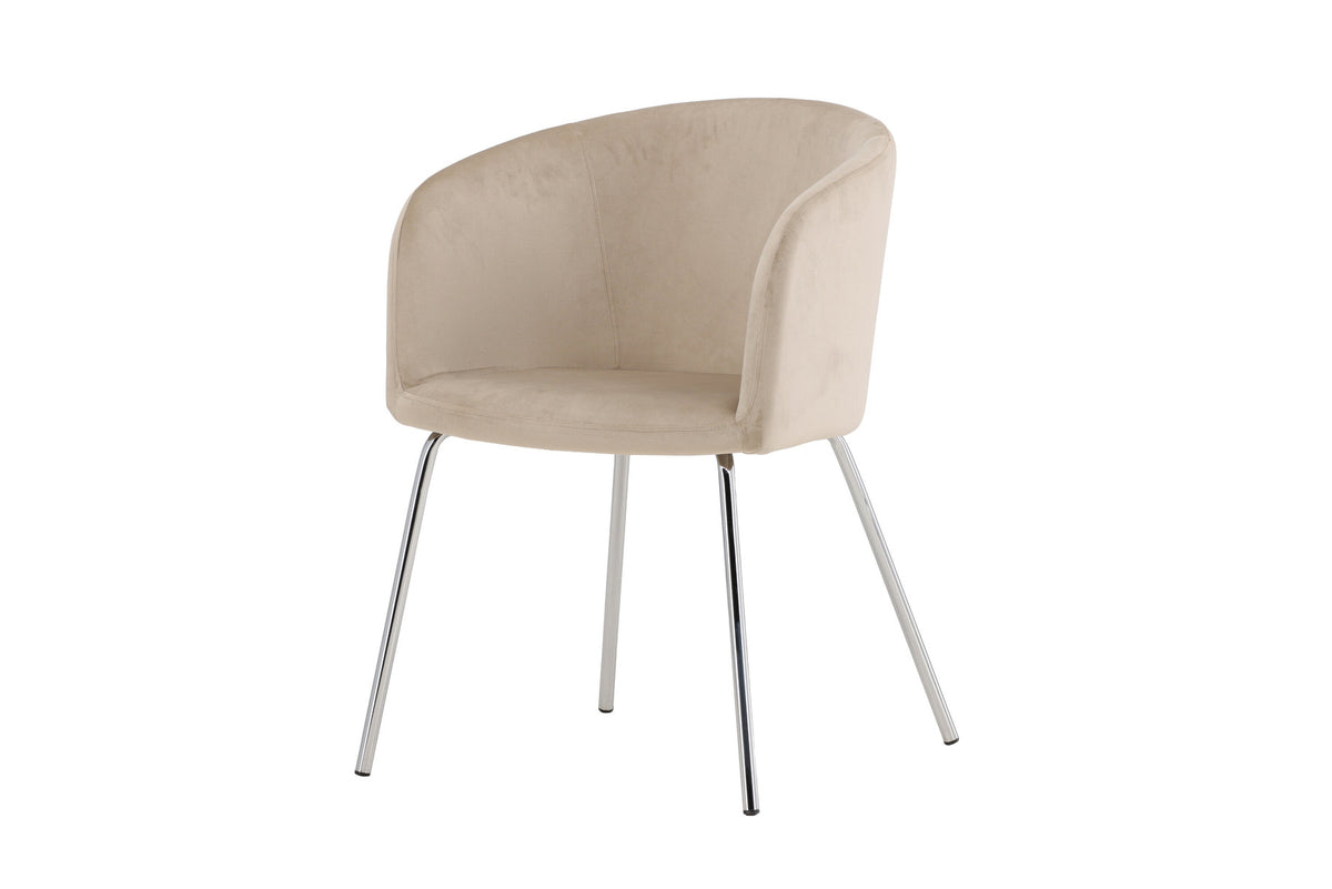 Berit Esszimmerstuhl von Venture Home mit braunem Polyester-Cord-Sitz, schwarzen Stahlbeinen und Armlehnen, modernes schlichtes Design