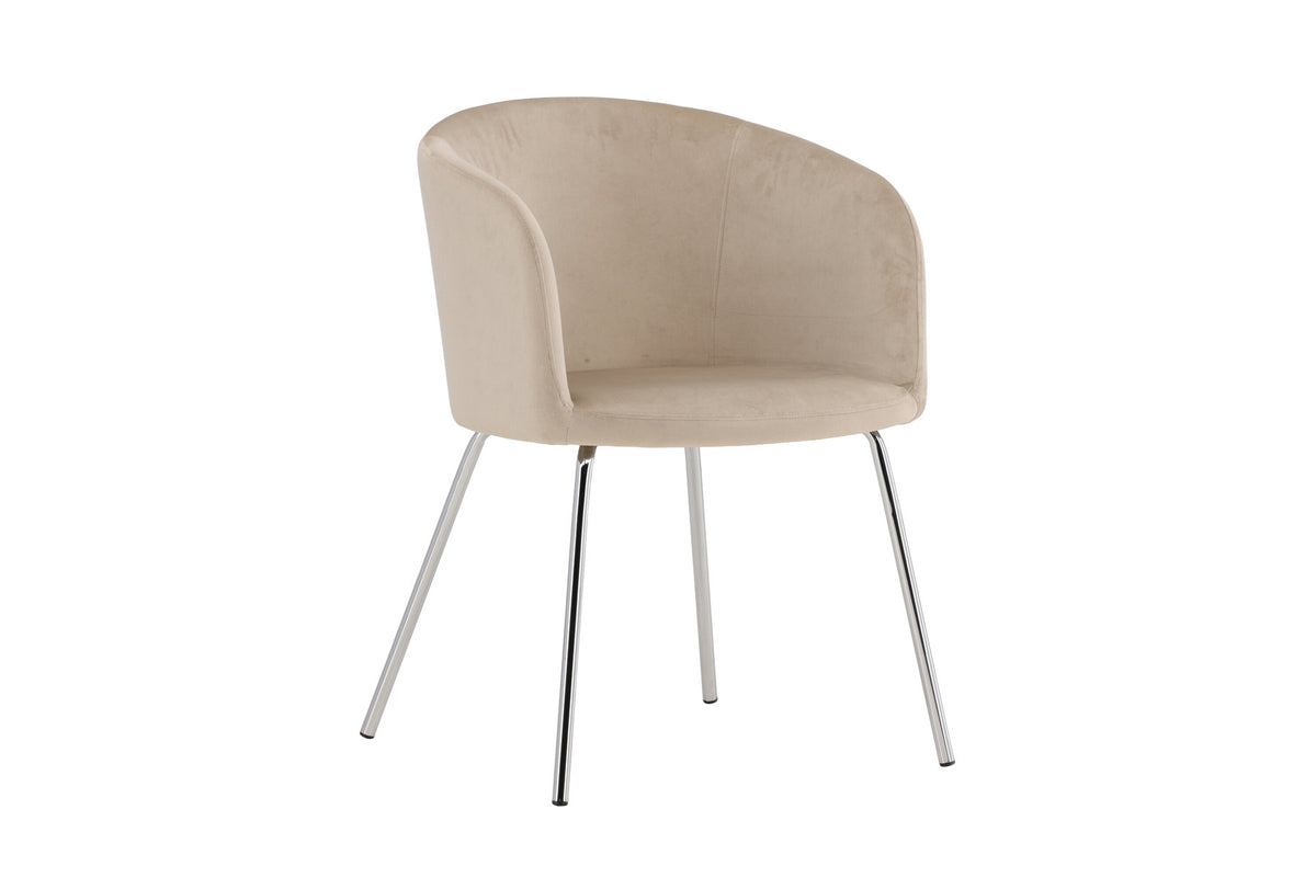 Berit Esszimmerstuhl von Venture Home mit braunem Polyester-Cord-Sitz, schwarzen Stahlbeinen und Armlehnen, modernes schlichtes Design