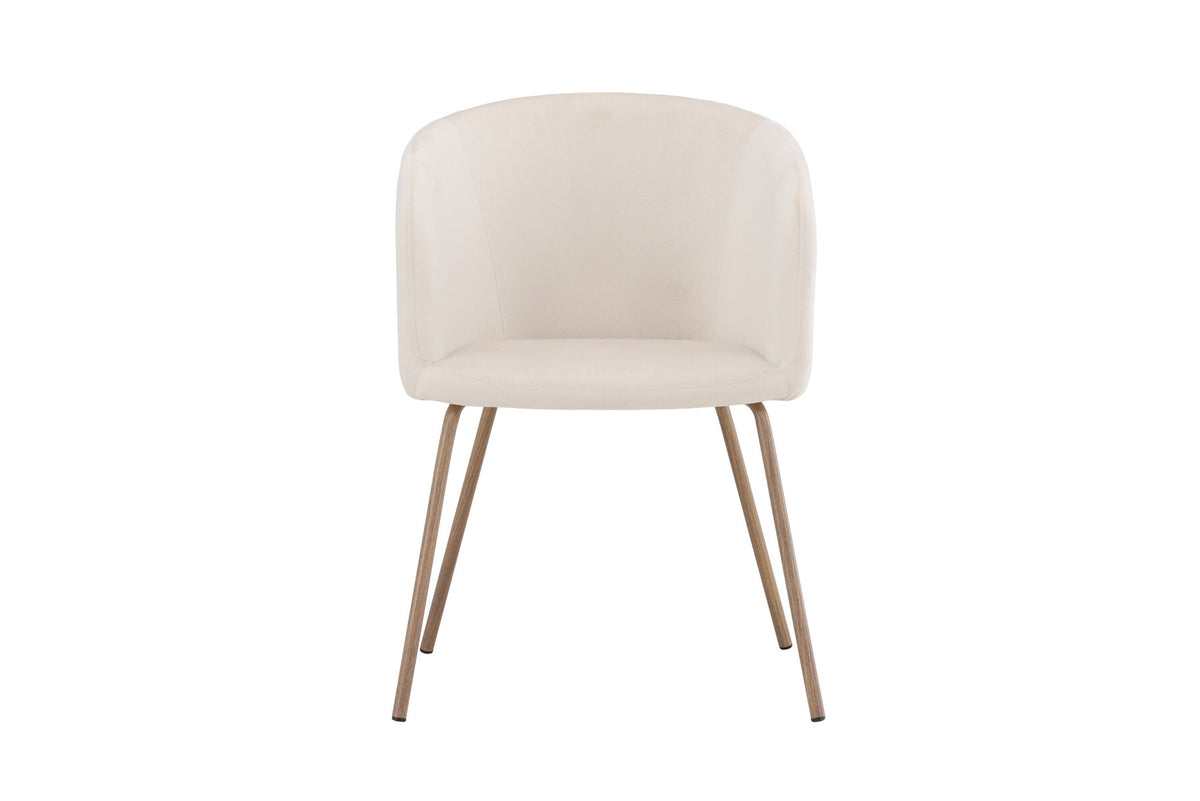 Berit Esszimmerstuhl von Venture Home mit braunem Polyester-Cord-Sitz, schwarzen Stahlbeinen und Armlehnen, modernes schlichtes Design