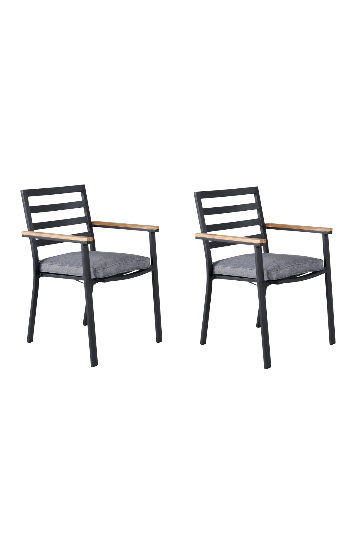 Brasilia Gartenstuhl in Schwarz präsentiert im Onlineshop von KAQTU Design AG. Gartenstuhl mit Armlehnen ist von Venture Home