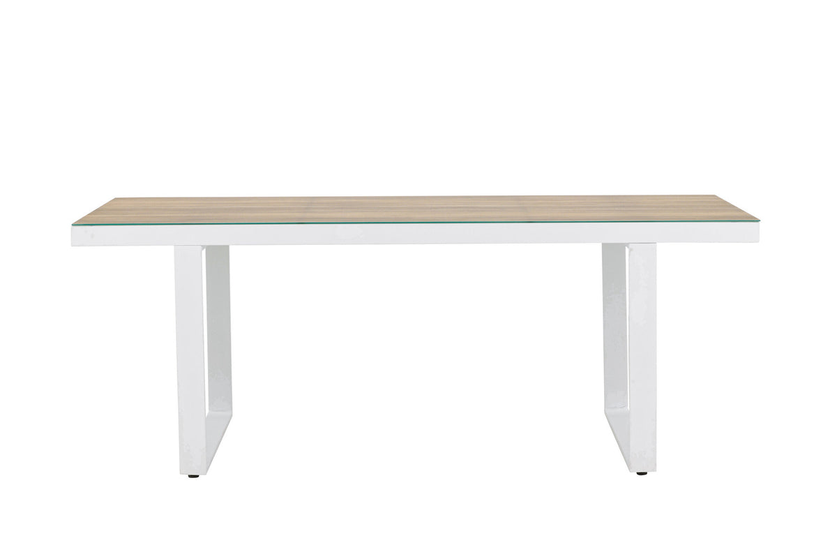 Merlo Gartentisch rechteckig in Weiss präsentiert im Onlineshop von KAQTU Design AG. Gartentisch ist von Venture Home