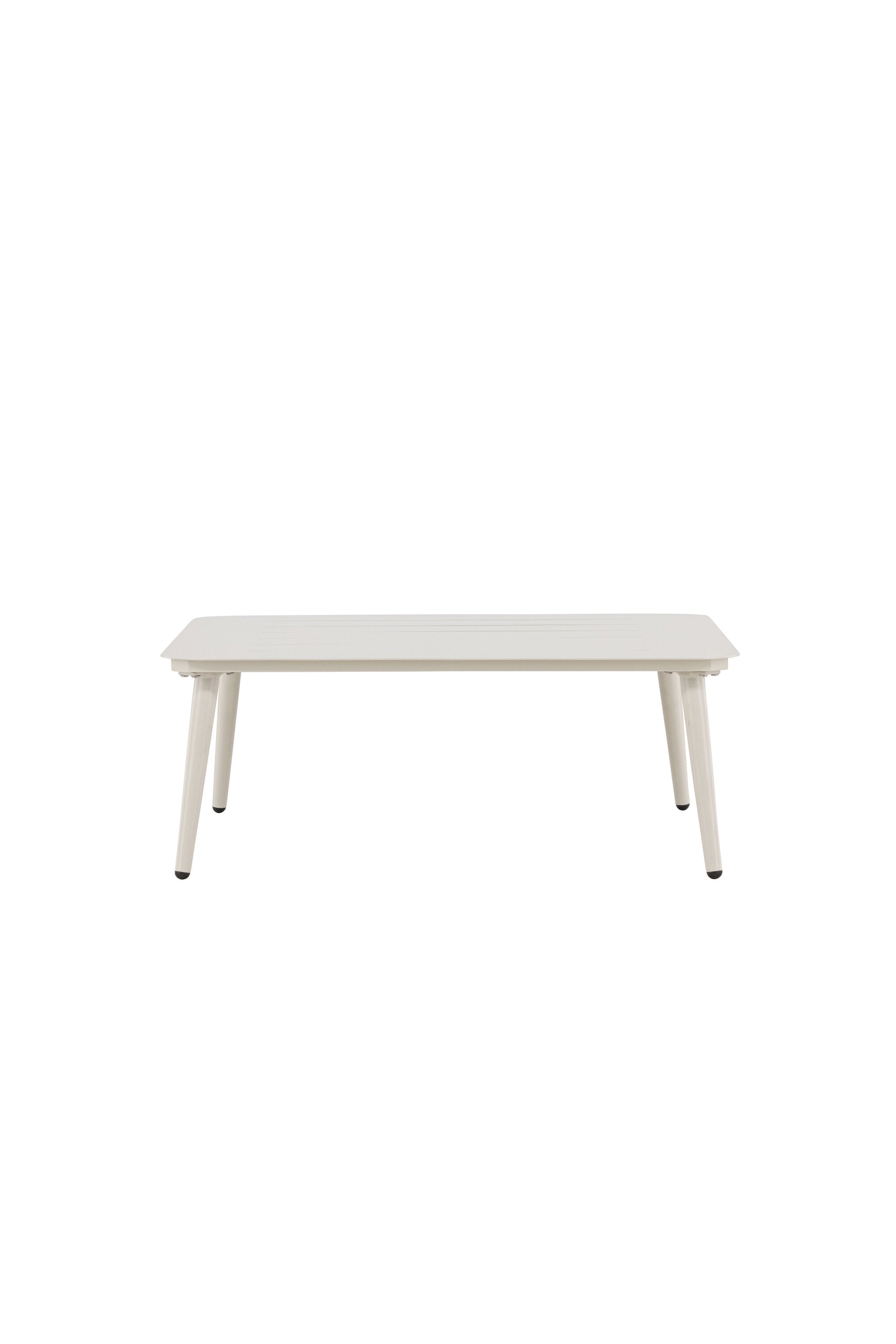 Lina Sofatisch: Eleganz & Funktionalität für draussen. Wetterfestes Aluminium, 90x90 cm, beige. Perfekt für Garten & Terrasse.