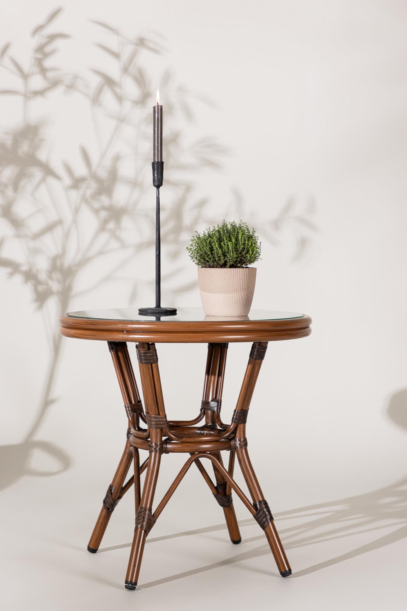 Sagres Cafe Tisch in Braun/Dunkelbraun präsentiert im Onlineshop von KAQTU Design AG. Beistelltisch Outdoor ist von Venture Home