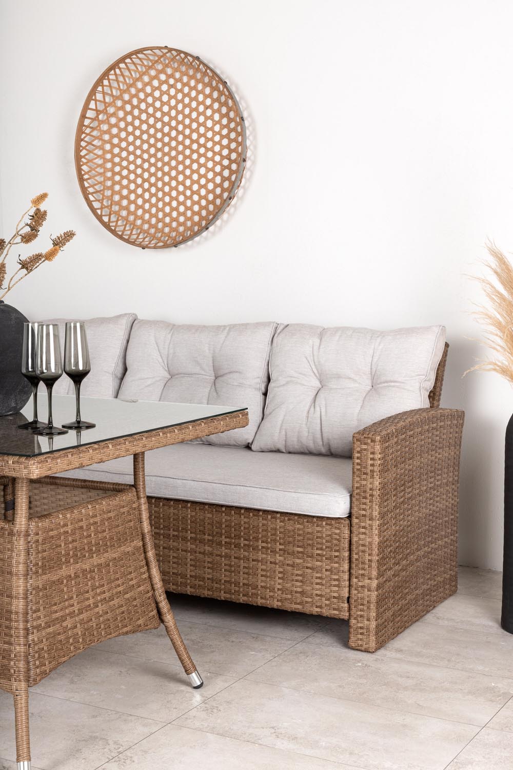 Watford Ecksofa Outdoorset 80cm in Natur präsentiert im Onlineshop von KAQTU Design AG. Loungeset ist von Venture Home