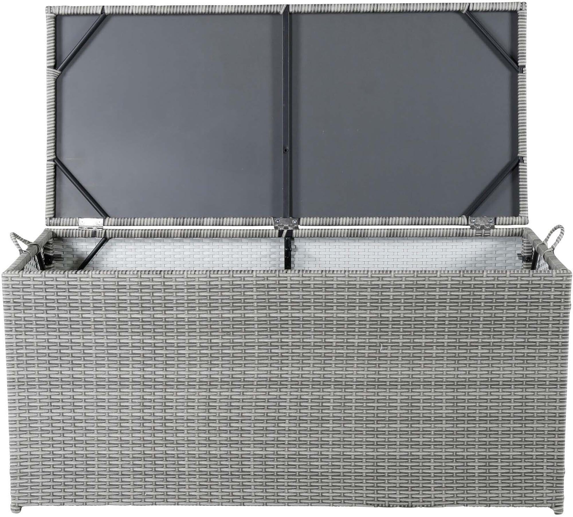 Londoner Kissenbox in Grau präsentiert im Onlineshop von KAQTU Design AG. Aufbewahrungsbox ist von Venture Home
