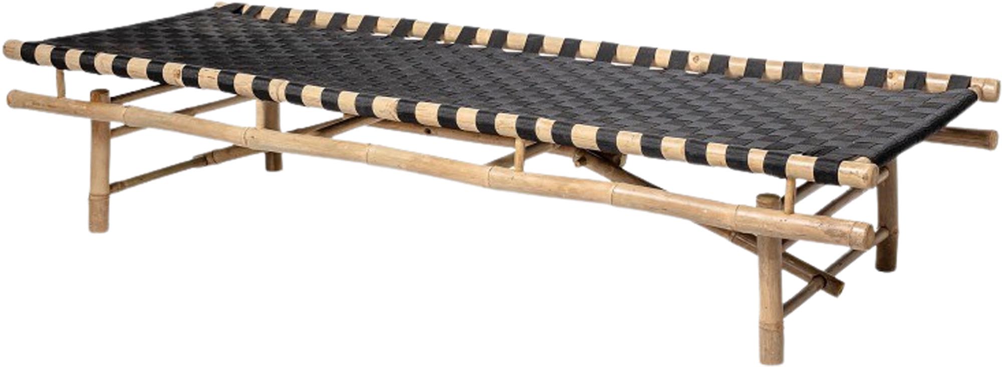 Das Vida Tagesbett von Bloomingville aus schwarzem Bambus bietet stilvolle Entspannung mit skandinavischem Design und natürlichem Flair.