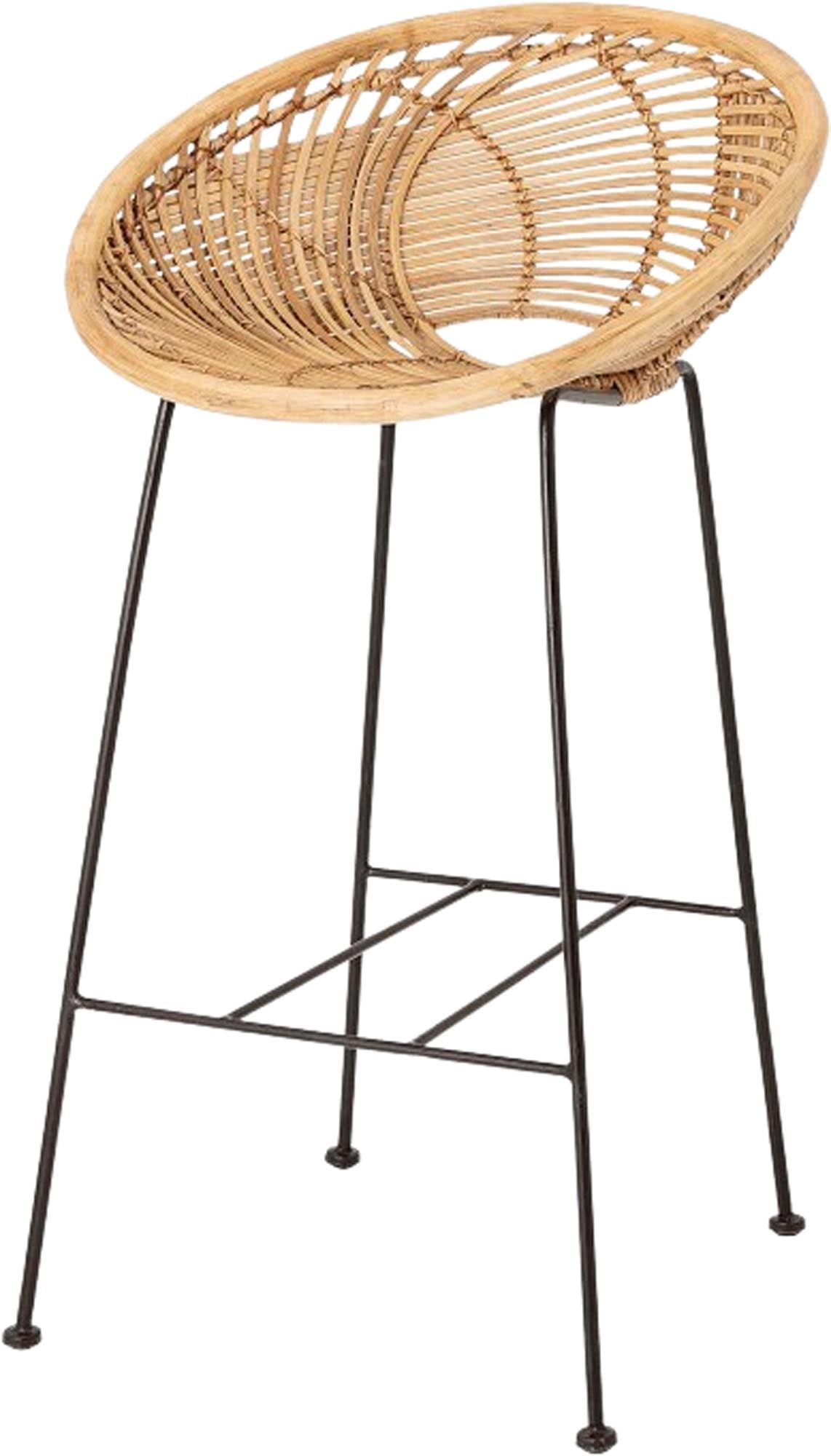 Eleganter Barstuhl Yonne aus natürlichem Rattan von Bloomingville, ideal für stilvolle und einladende Wohnräume.