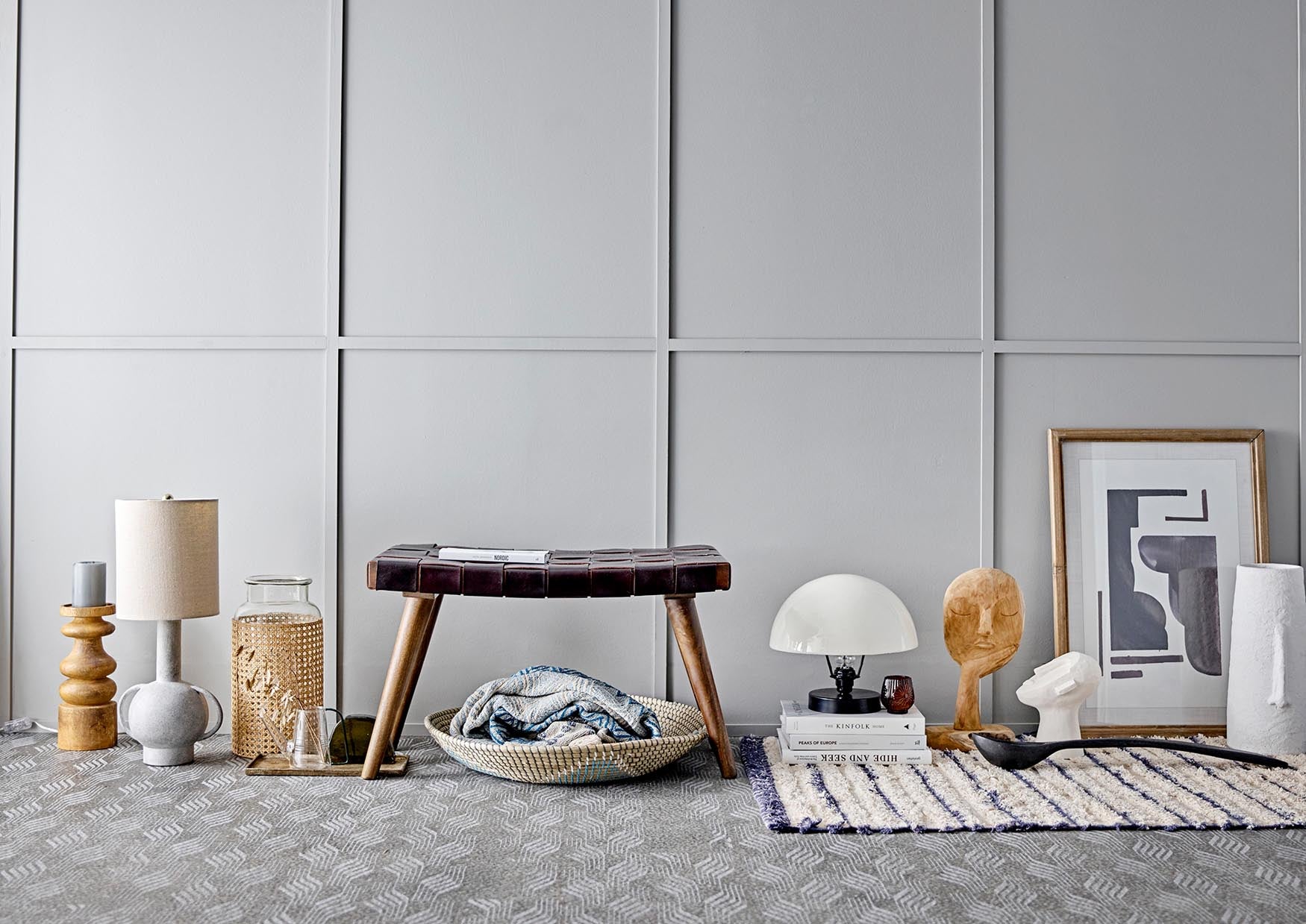 Nachhaltiger Milas Überwurf in Blau aus recycelter Baumwolle.