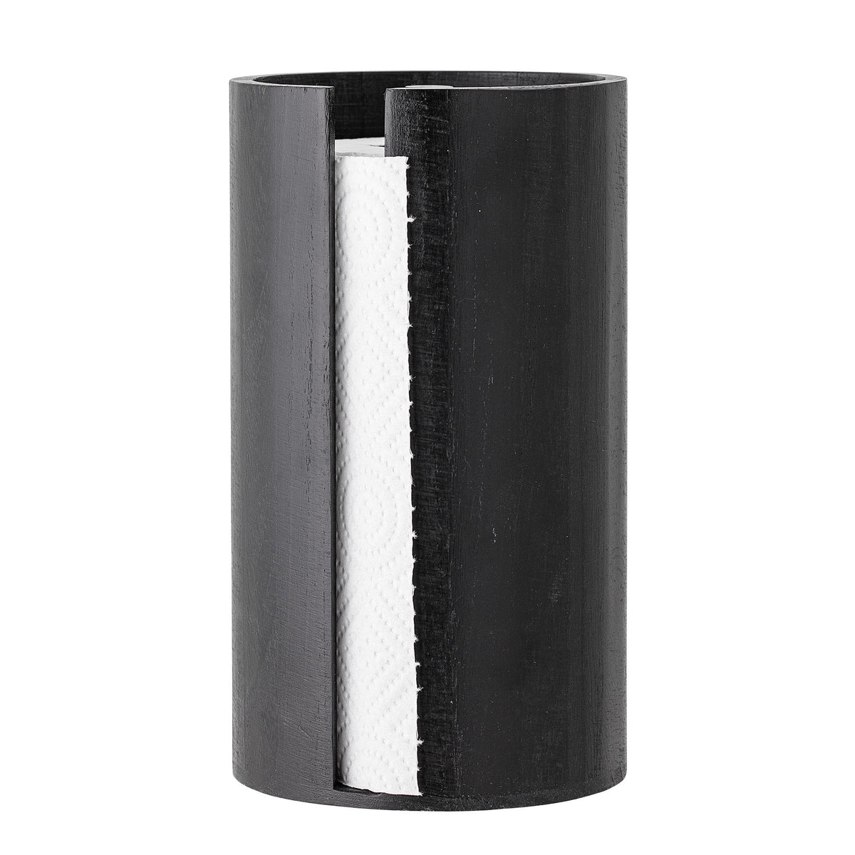 Celian Küchenrollenständer, Schwarz, Paulownia in Black präsentiert im Onlineshop von KAQTU Design AG. Papierrollenhalter ist von Bloomingville