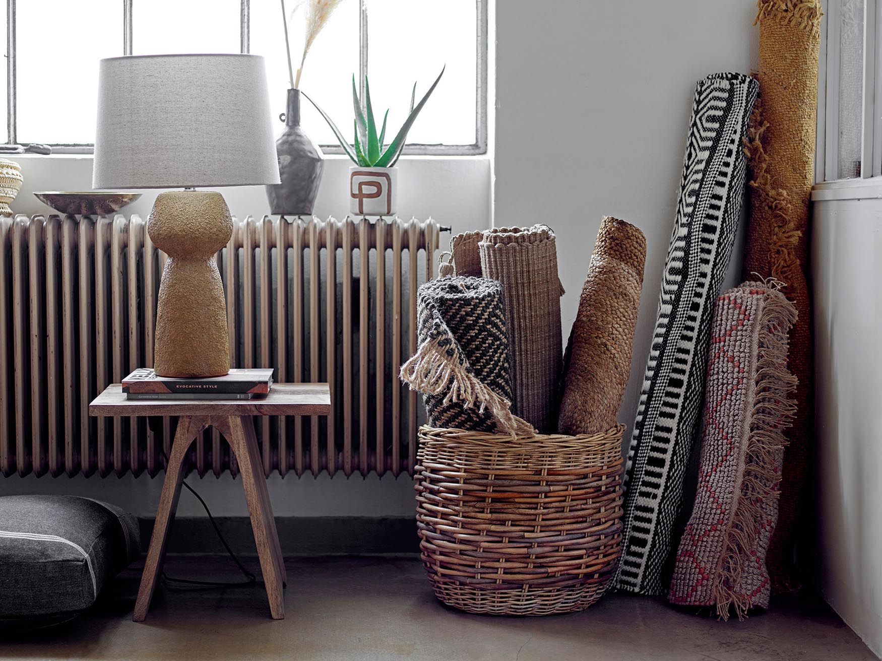 Natürlicher Jute-Teppich Abriella von Bloomingville, stilvoll & langlebig.