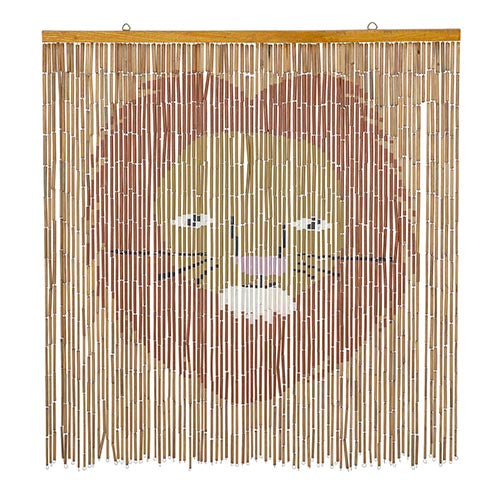 Leonel Wanddeko aus Bambus: Süsser Löwenprint, nachhaltig, warm, kreativ. Perfekt für Kinderzimmer, Geschenk zur Geburt.