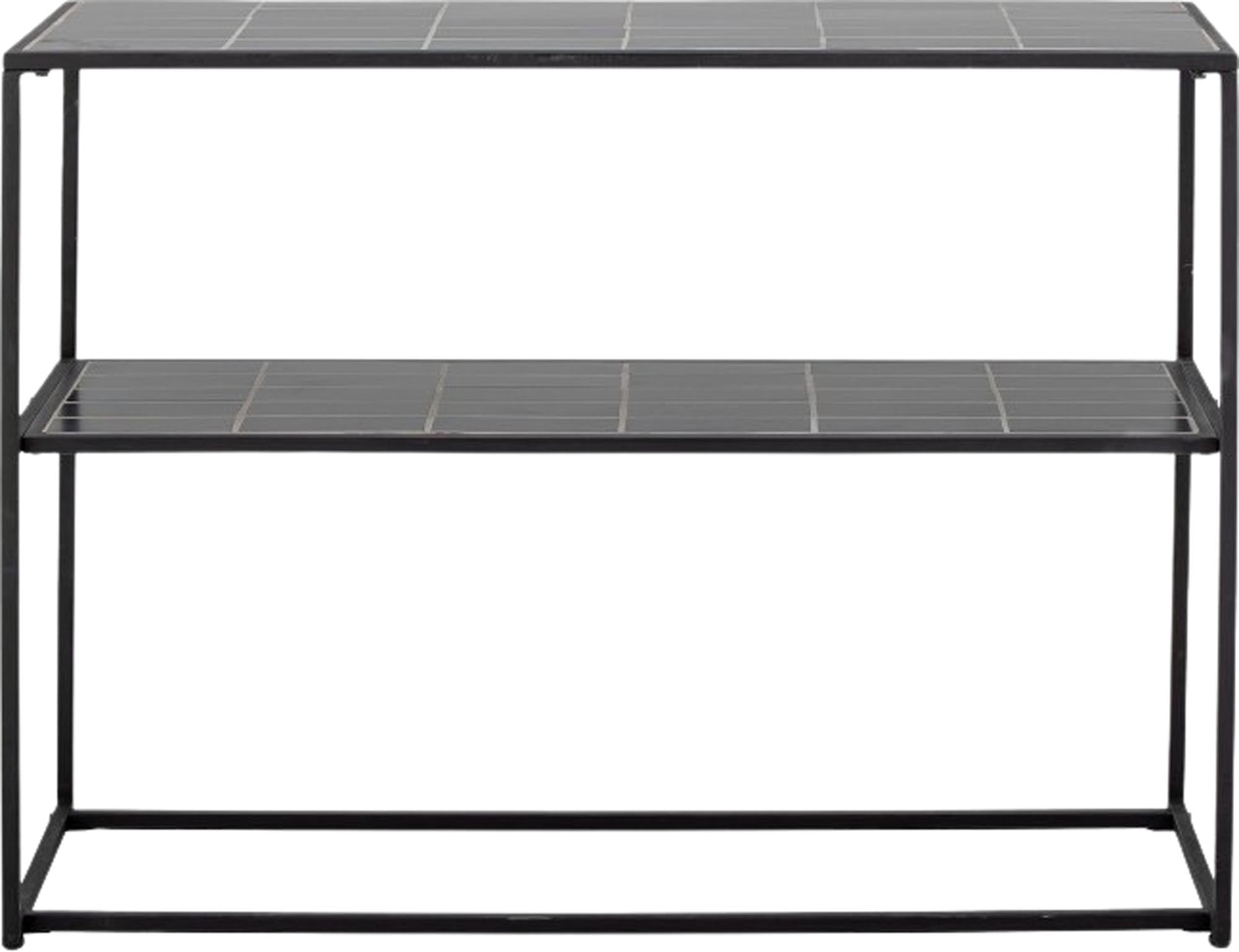 Eleganter June Konsolentisch von Bloomingville: Schwarzer Stein, skandinavisches Design, Keramikmosaik, vielseitig und stabil.