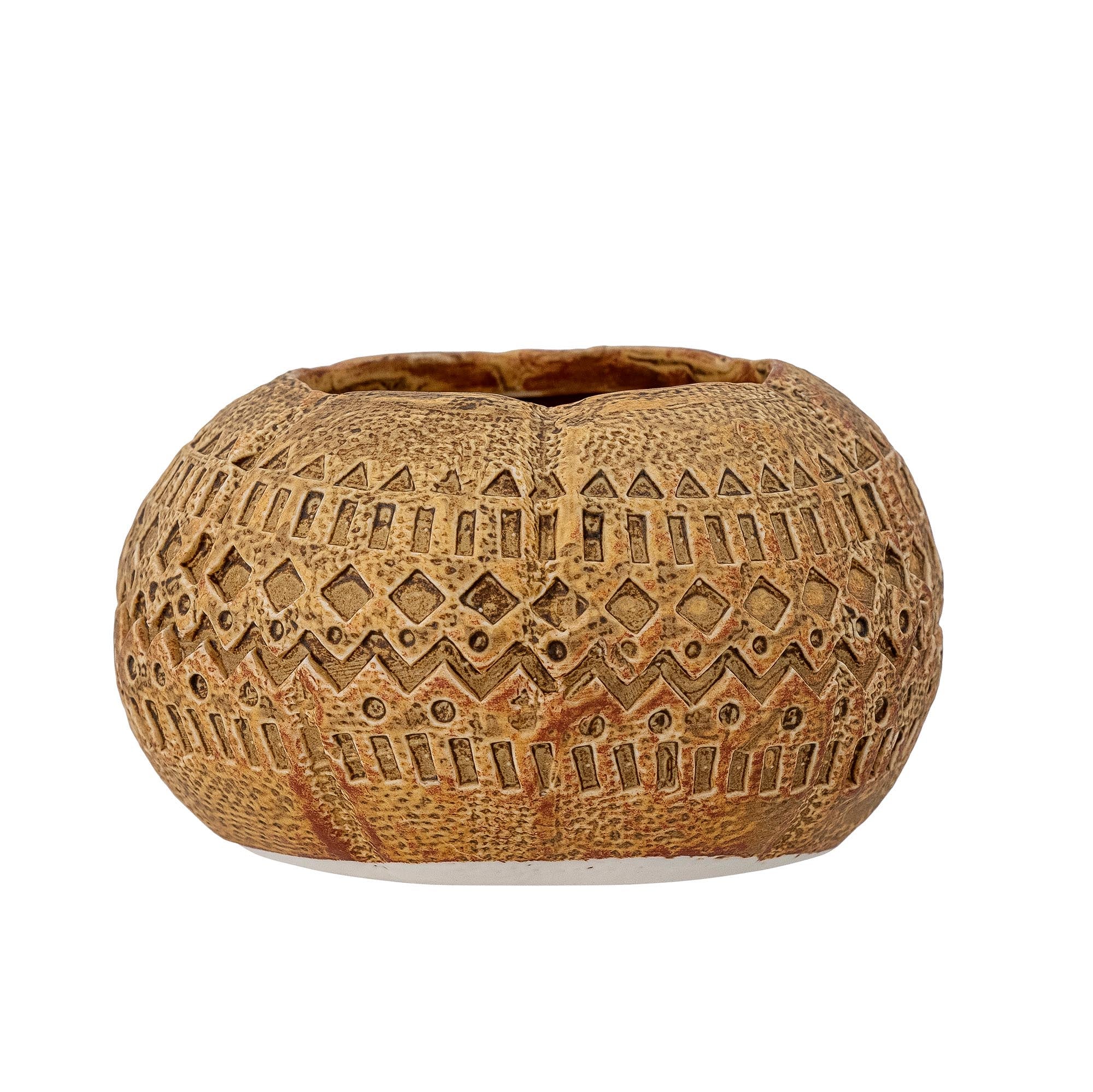 Eleganter Zally Blumentopf aus Steingut in Braun von Creative Collection.