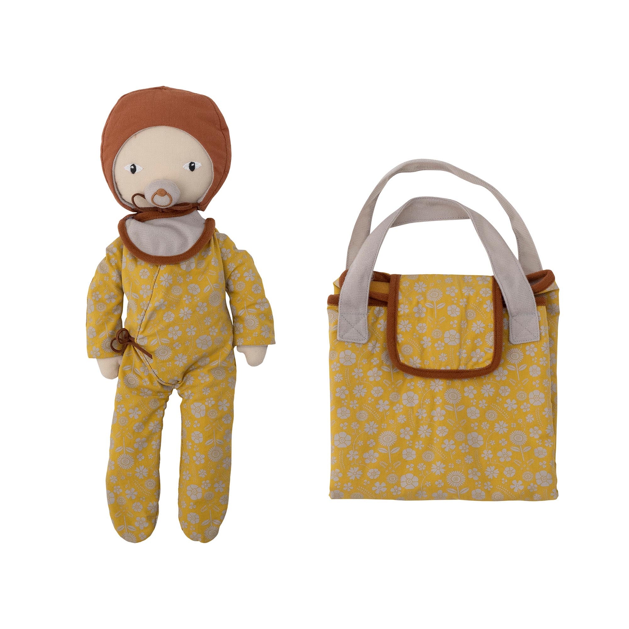 Nalle Doll, Braun, Baumwolle in Brown präsentiert im Onlineshop von KAQTU Design AG. Plüschtier Kids ist von Bloomingville Mini