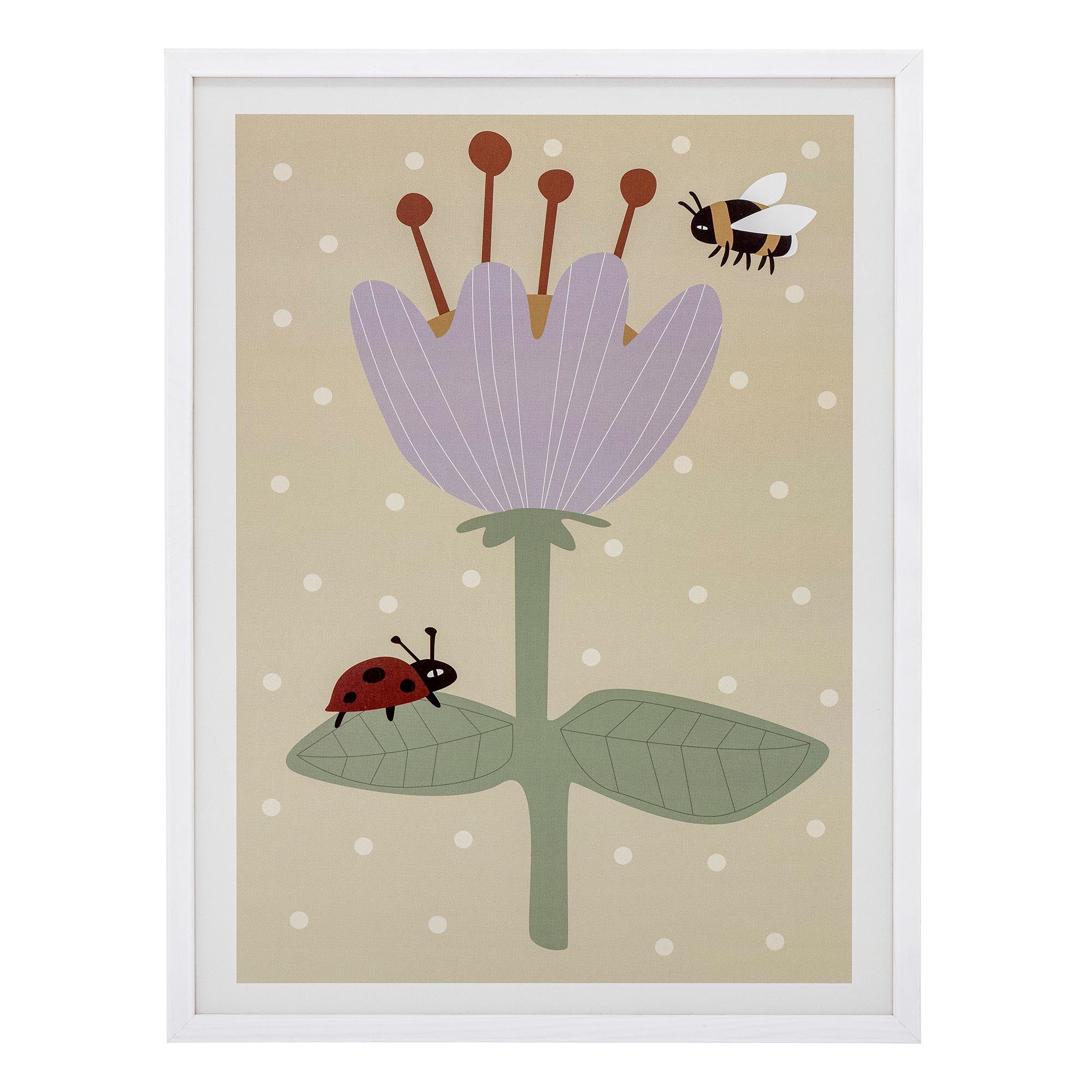 Numa Illustration mit Rahmen, Weiá, Kiefer in White präsentiert im Onlineshop von KAQTU Design AG. Bild ist von Bloomingville Mini