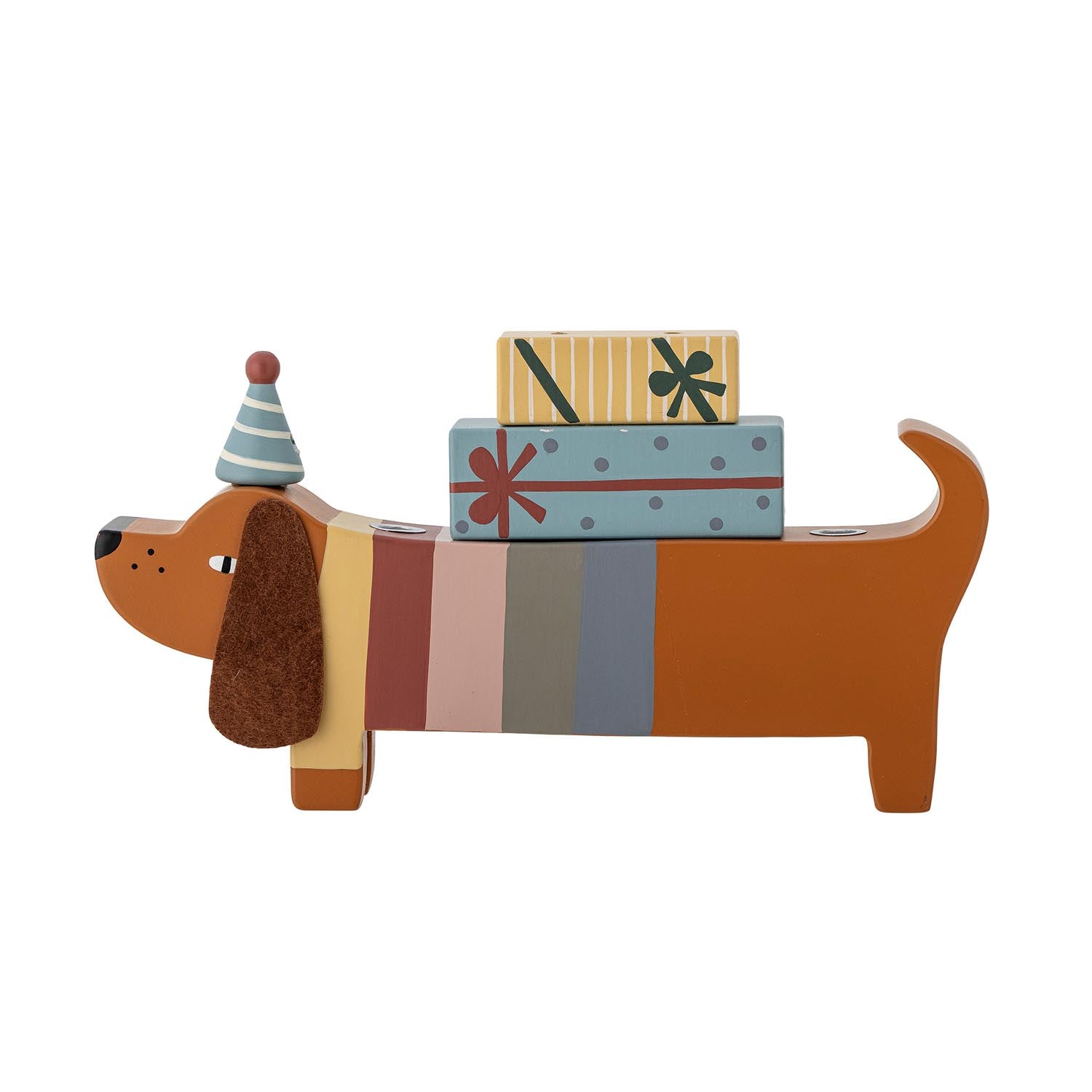 Die Bloomingville Mini Charlie Geburtstagsdekoration aus braunem, FSC®100% zertifiziertem MDF ist perfekt für elegante Geburtstagsfeiern.