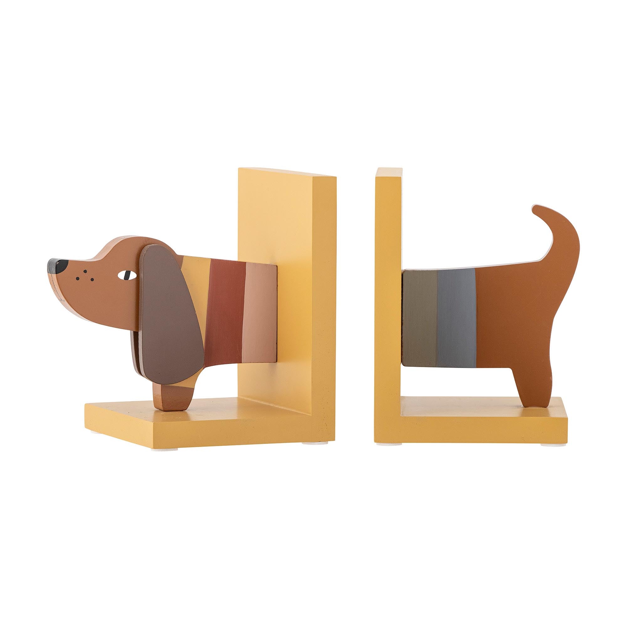 Charlie Buchstütze, Gelb, FSC®100%, MDF in Yellow präsentiert im Onlineshop von KAQTU Design AG. Büromaterial ist von Bloomingville Mini