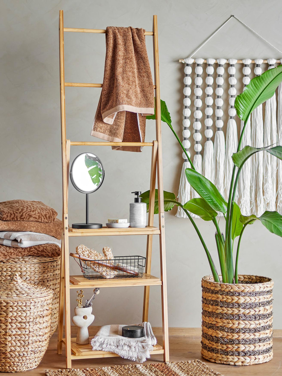 Aden Lagerregal, Natur, Bambus in Nature präsentiert im Onlineshop von KAQTU Design AG. Standregal ist von Bloomingville