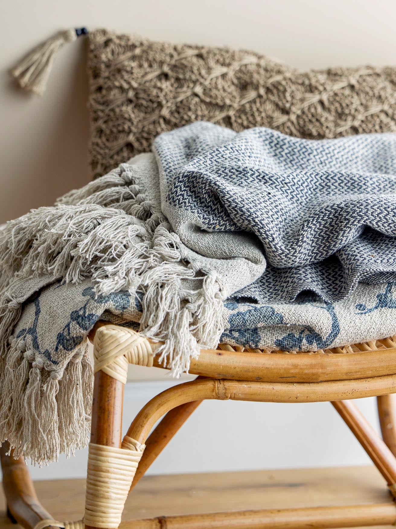 Lione Kissen, Braun: Luxuriöse Baumwolle von Bloomingville.