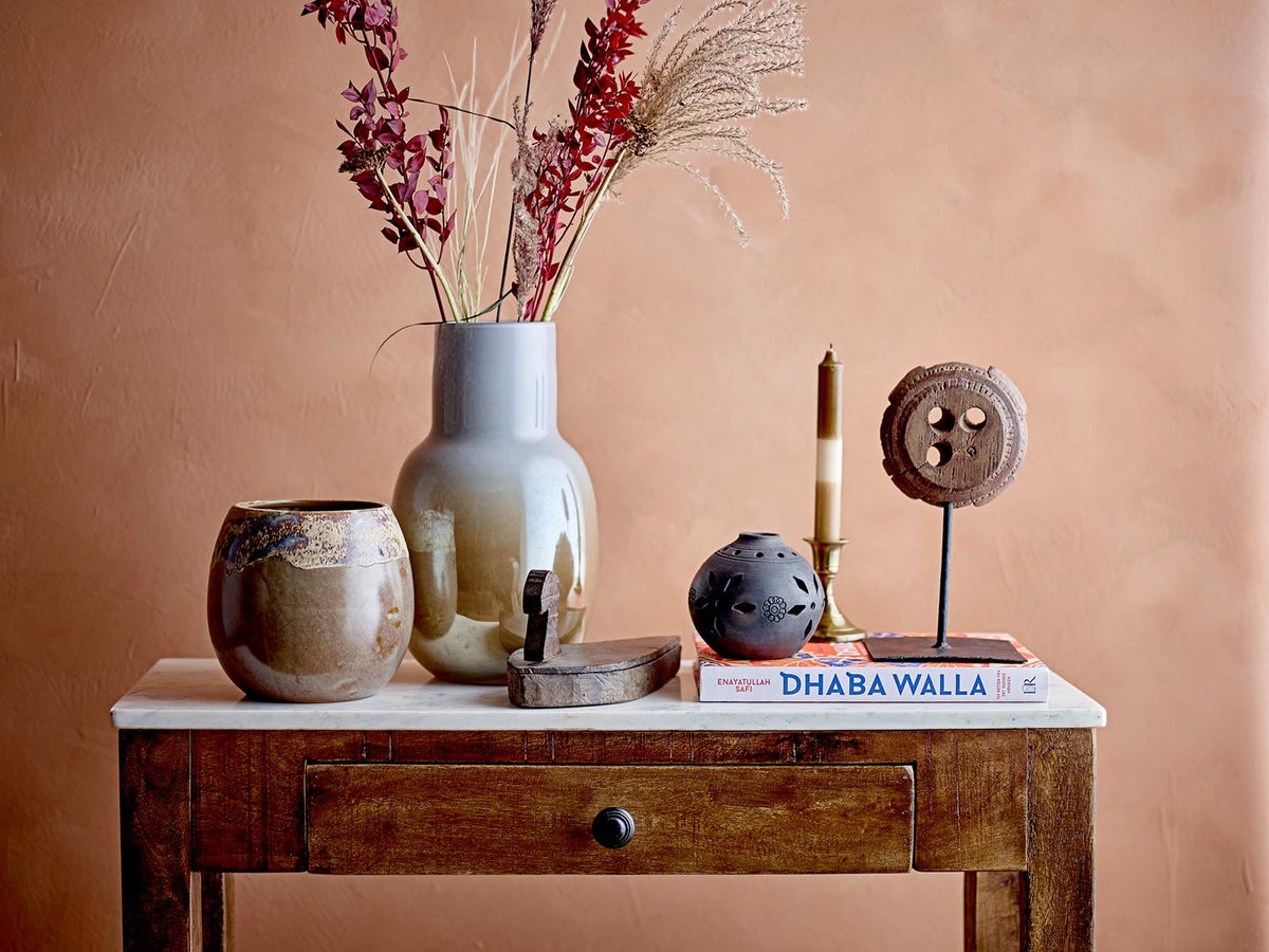 Mewan Vase, Braun, Glas in Brown präsentiert im Onlineshop von KAQTU Design AG. Vase ist von Creative Collection