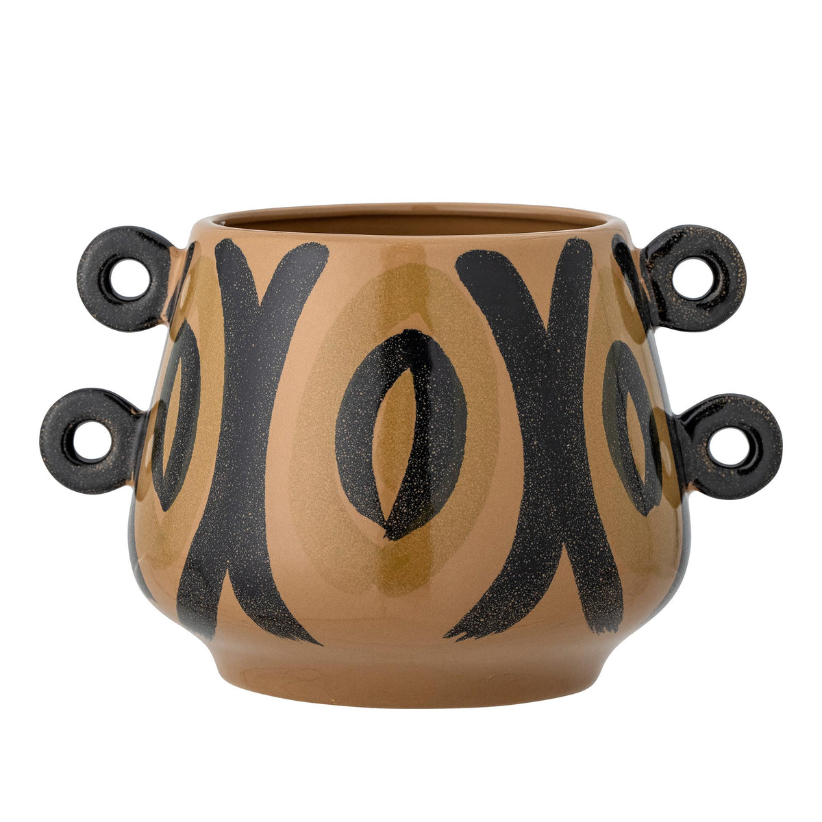 Hayan Blumentopf, Braun, Steingut in Brown präsentiert im Onlineshop von KAQTU Design AG. Blumentopf ist von Creative Collection