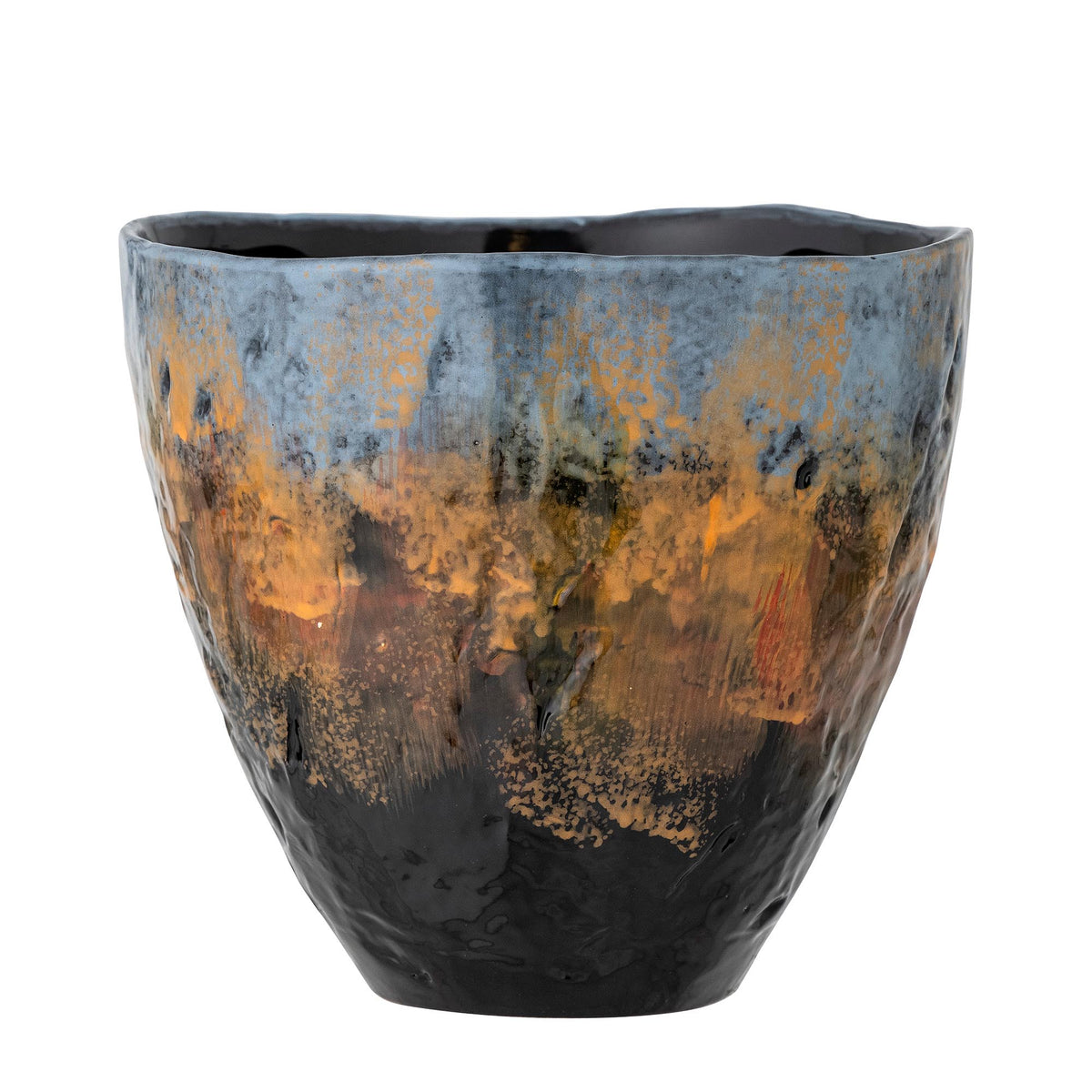 Bong Blumentopf, Blue, Steingut in Blue präsentiert im Onlineshop von KAQTU Design AG. Blumentopf ist von Creative Collection