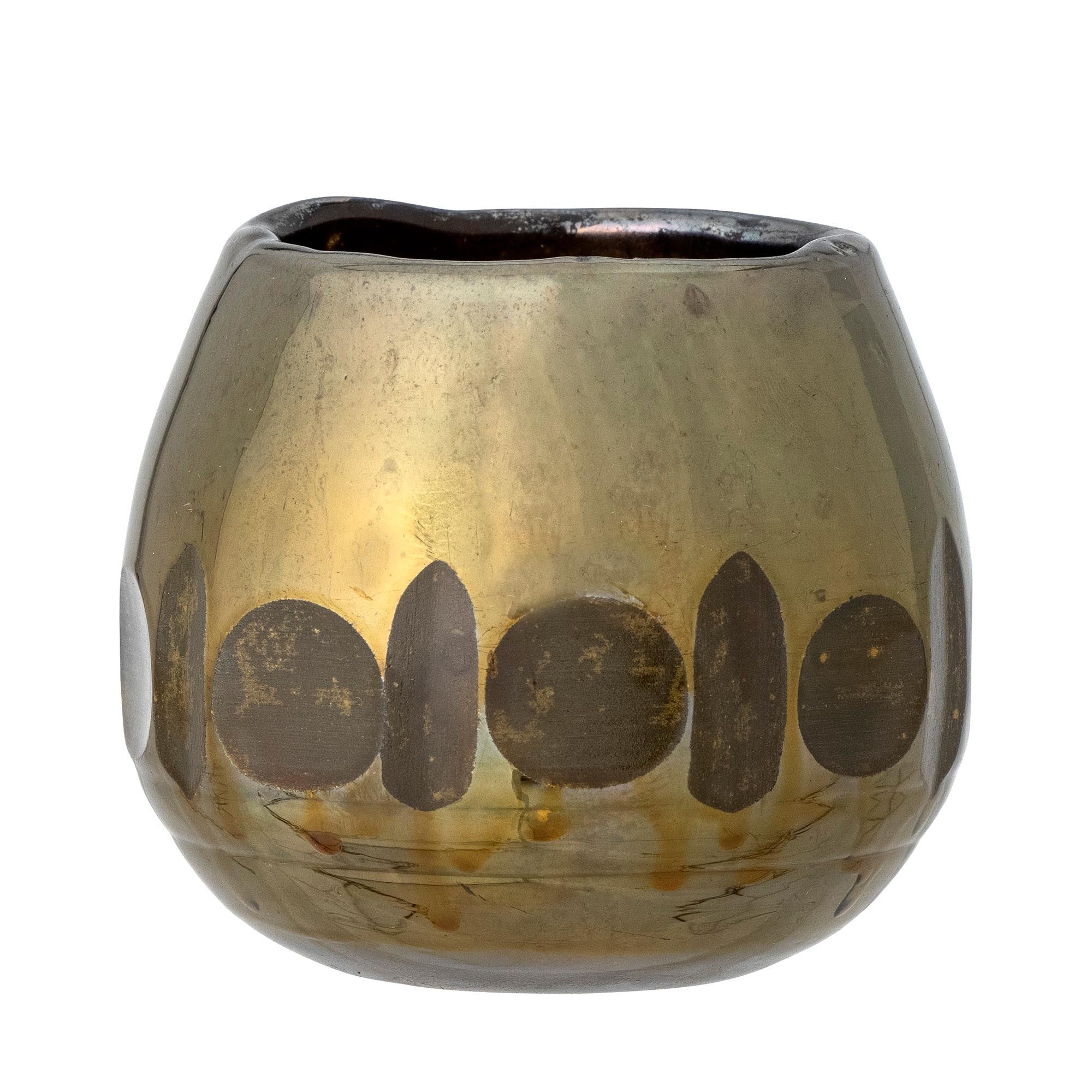 Ivalo Teelichthalter, Gold, Glas in Gold präsentiert im Onlineshop von KAQTU Design AG. Teelichthalter ist von Creative Collection