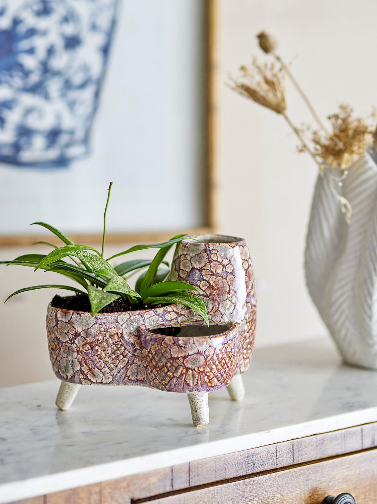 Shaya Blumentopf, Natur, Steingut in Nature präsentiert im Onlineshop von KAQTU Design AG. Blumentopf ist von Creative Collection