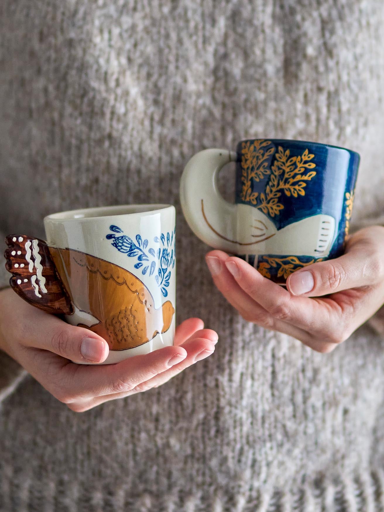 Hezha Tasse: Natürliche Eleganz aus Steingut von Bloomingville.