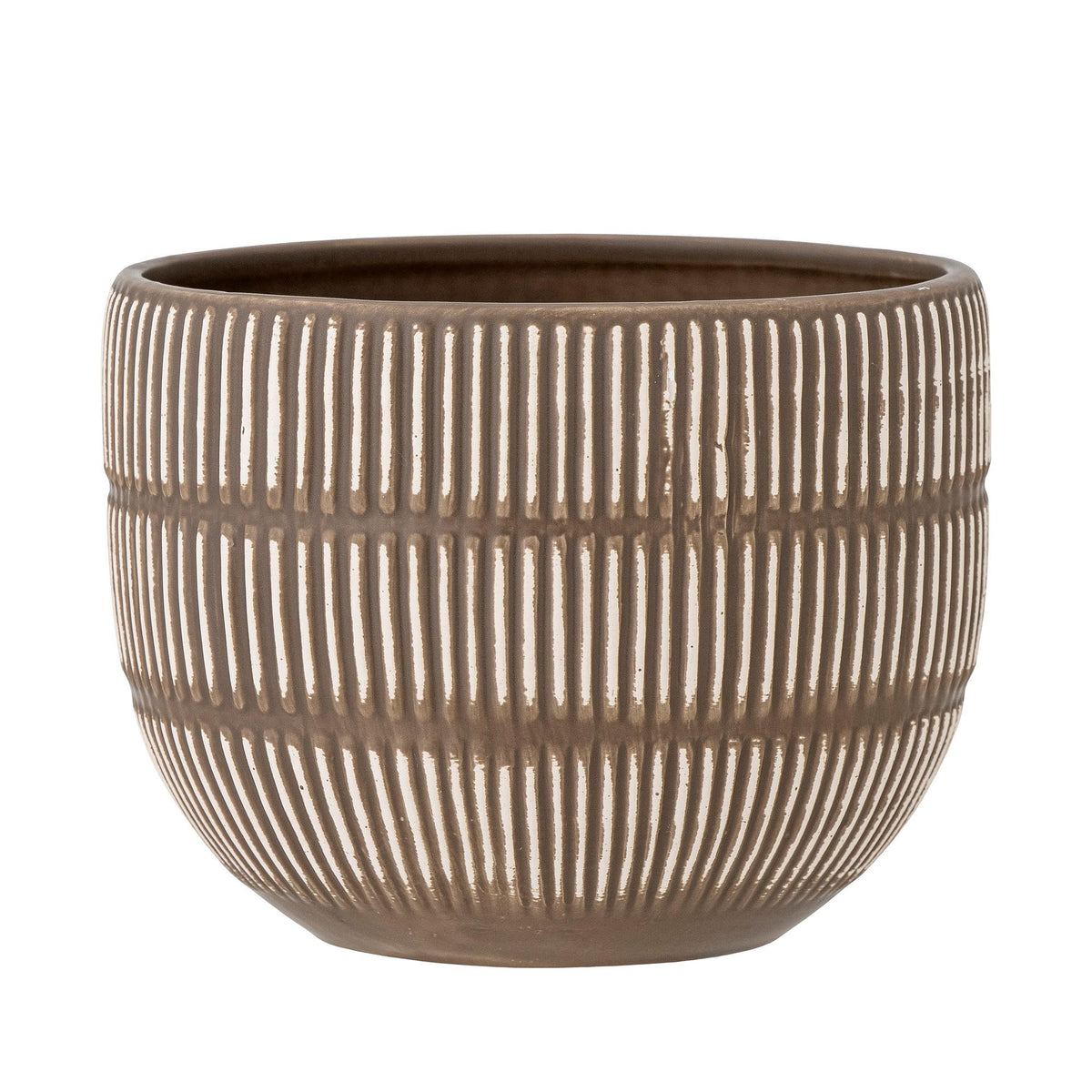 Aiva Blumentopf, Braun, Steingut in Brown präsentiert im Onlineshop von KAQTU Design AG. Blumentopf ist von Creative Collection