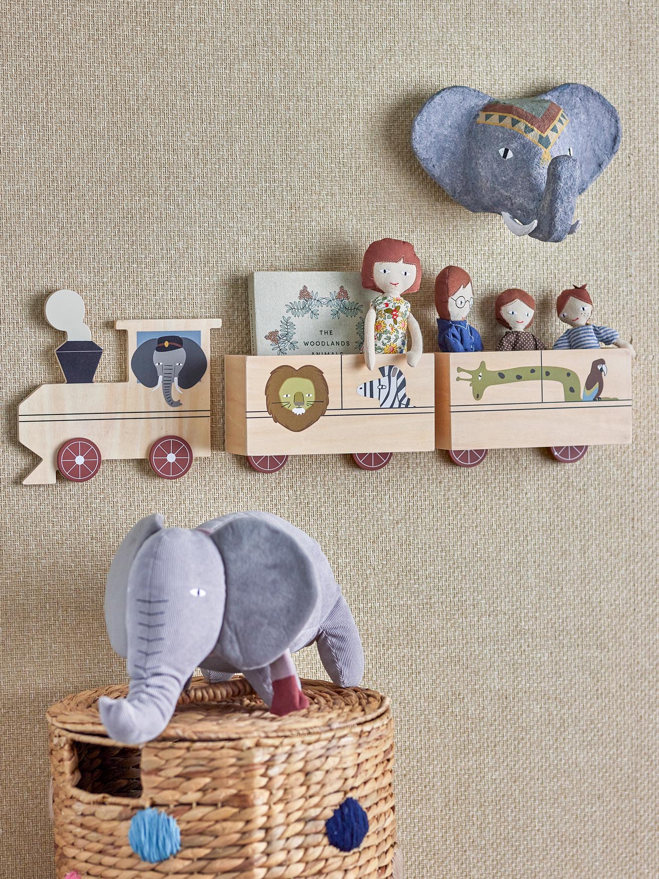 Mallen Regal, Natur, Sperrholz in Nature präsentiert im Onlineshop von KAQTU Design AG. Wandregal ist von Bloomingville Mini
