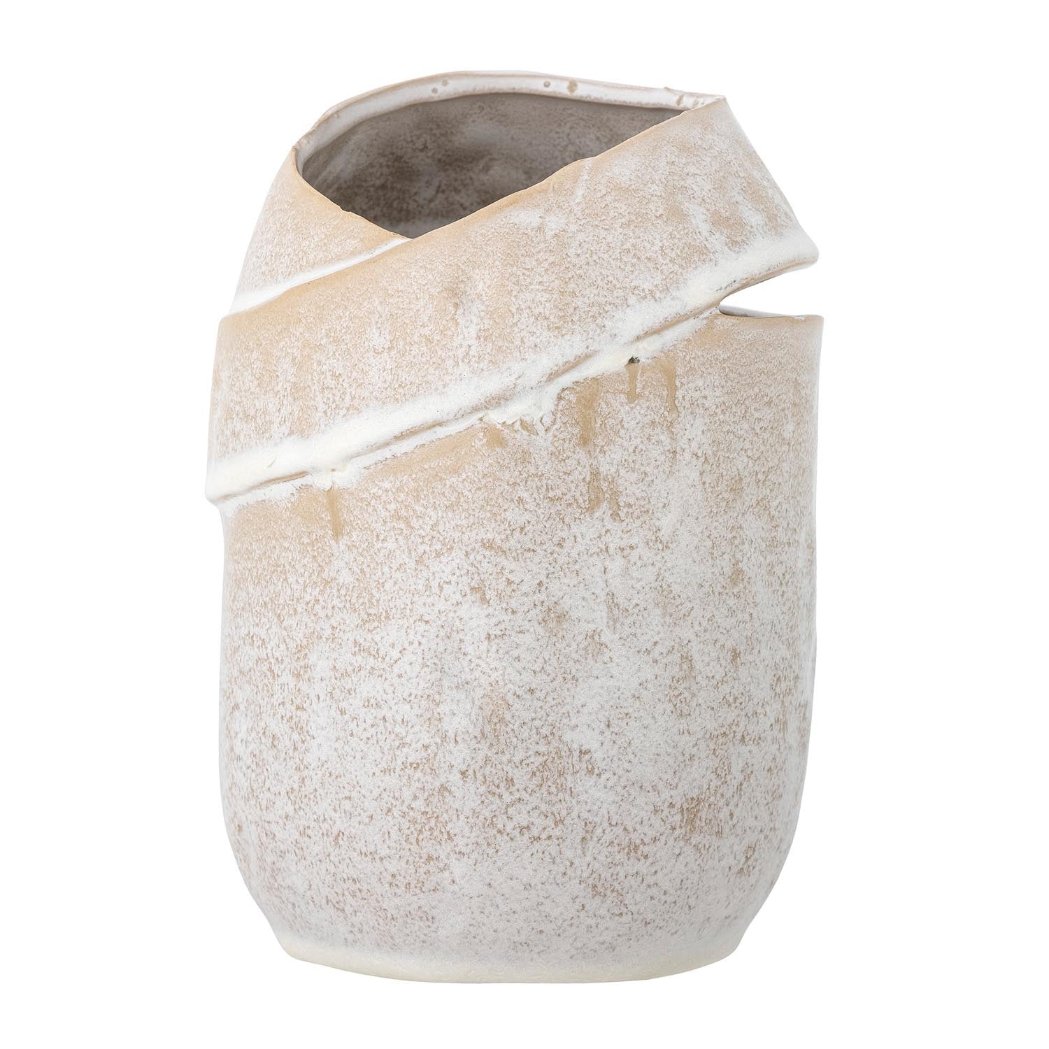 Die Abeera Vase von Bloomingville aus Steingut in Naturtönen überzeugt mit elegantem Design und erstklassiger Qualität.